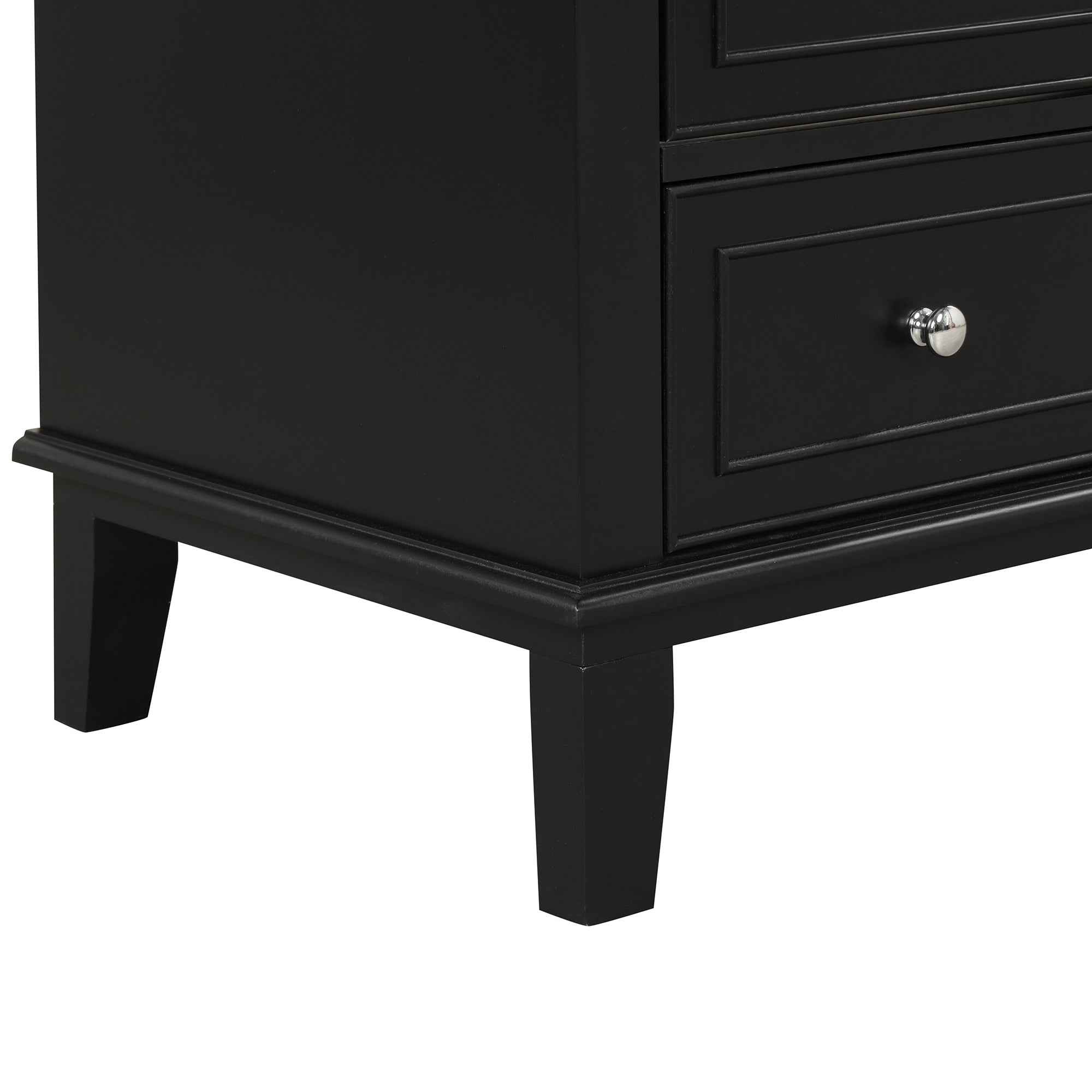 30 inch Freestanding Bathroom Vanity Set in Black with Integrated Ceramic Sink
