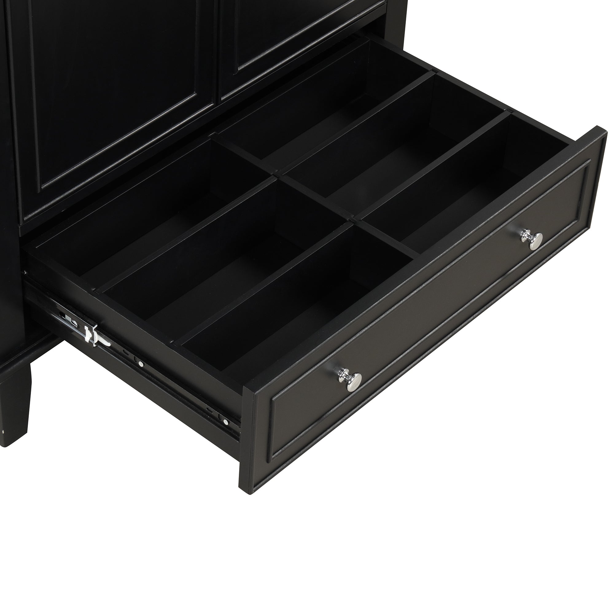 30 inch Freestanding Bathroom Vanity Set in Black with Integrated Ceramic Sink