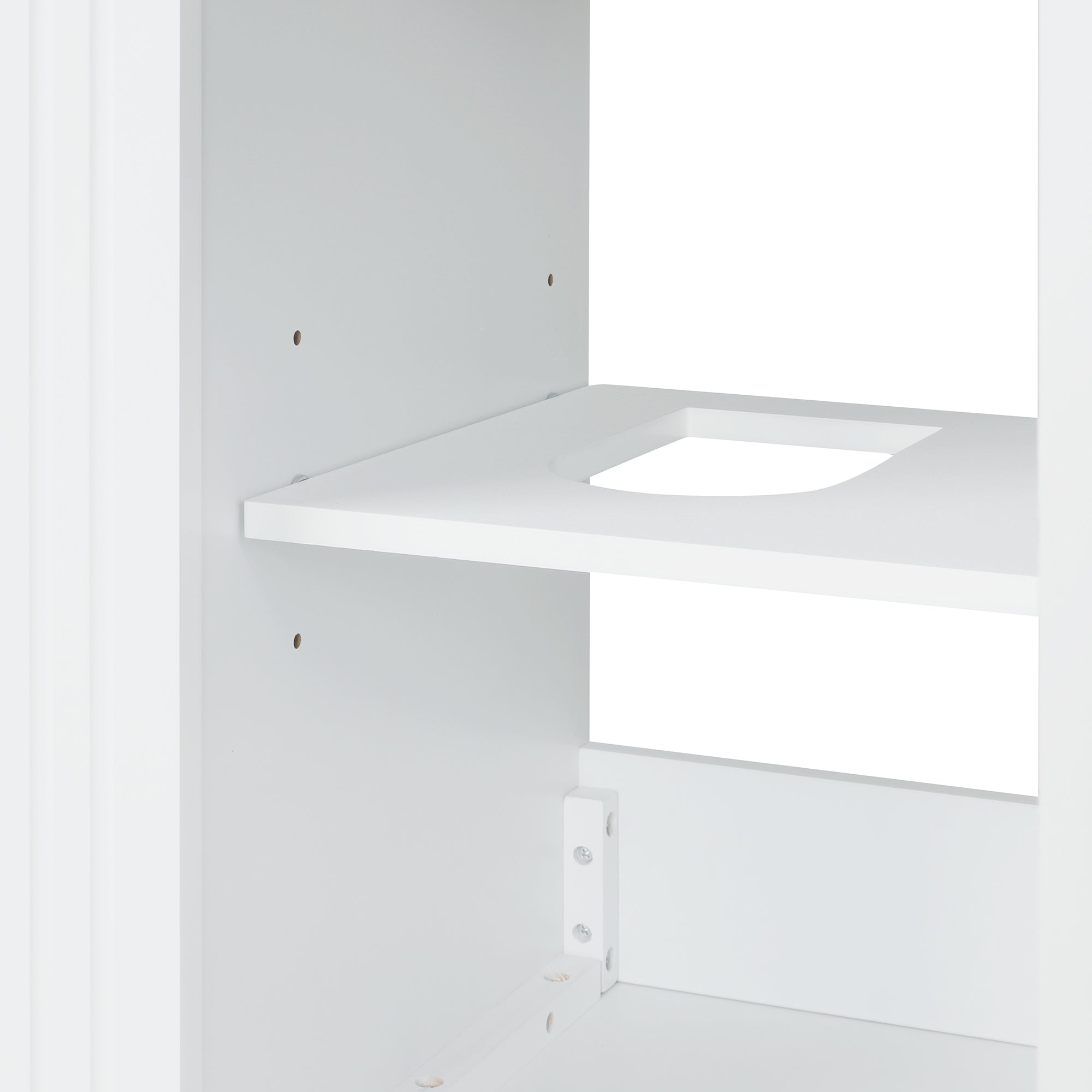20 inch Freestanding Bathroom Vanity Set in White with Integrated Ceramic Sink