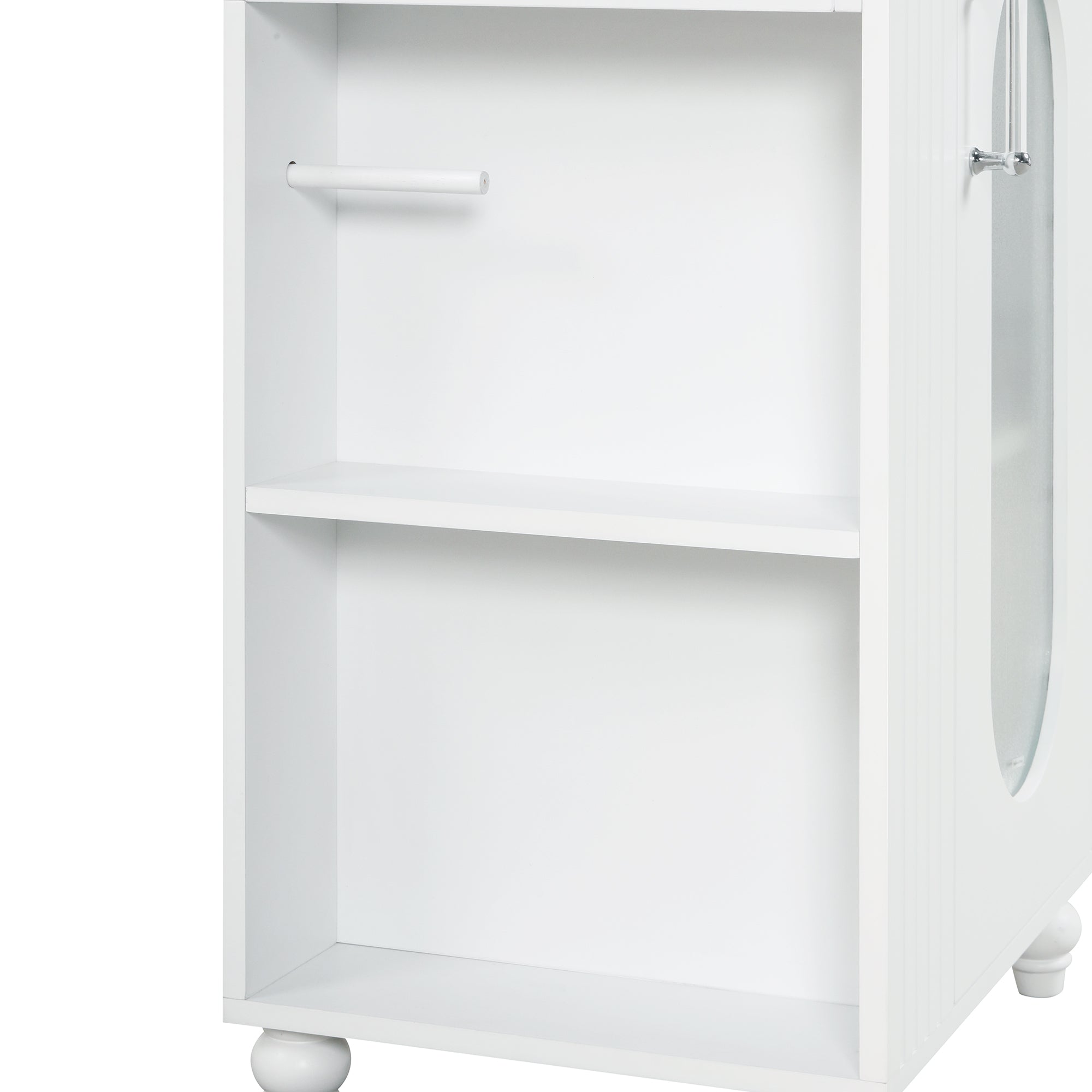 20 inch Freestanding Bathroom Vanity Set in White with Integrated Ceramic Sink