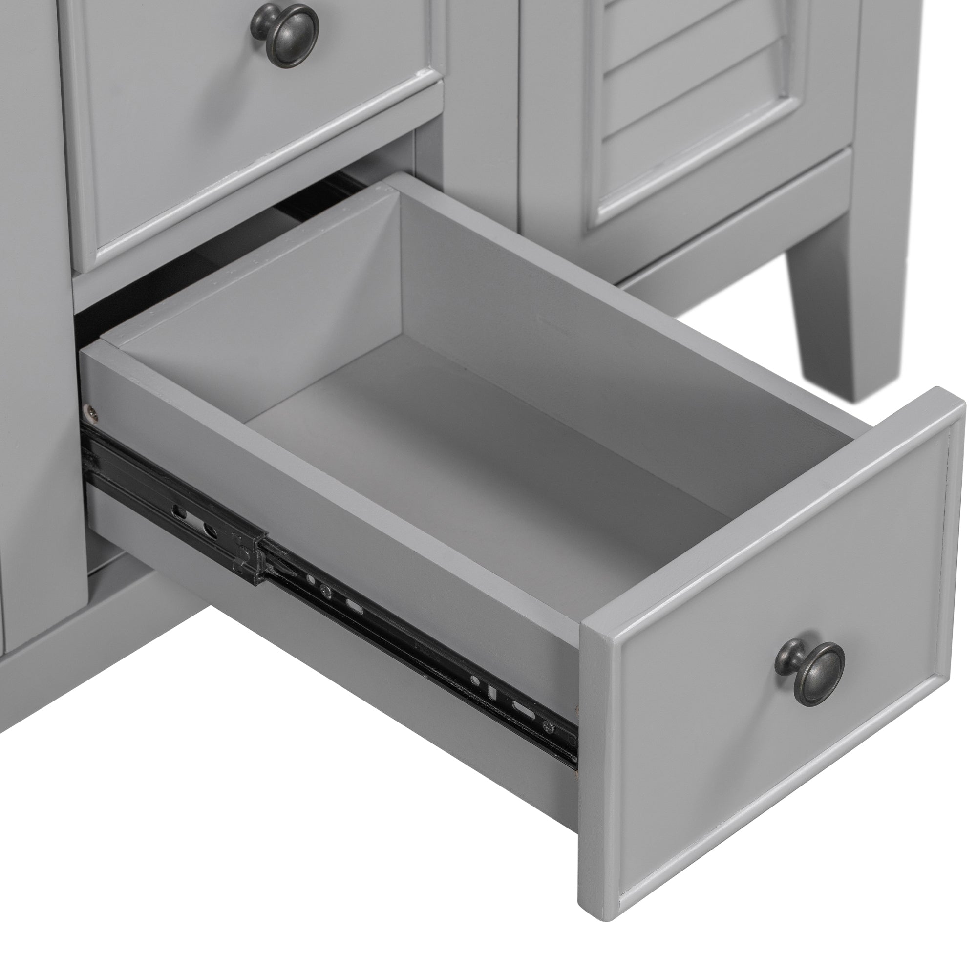 36 in. W x 18 in. D Bathroom Vanity with White Ceramic Sink