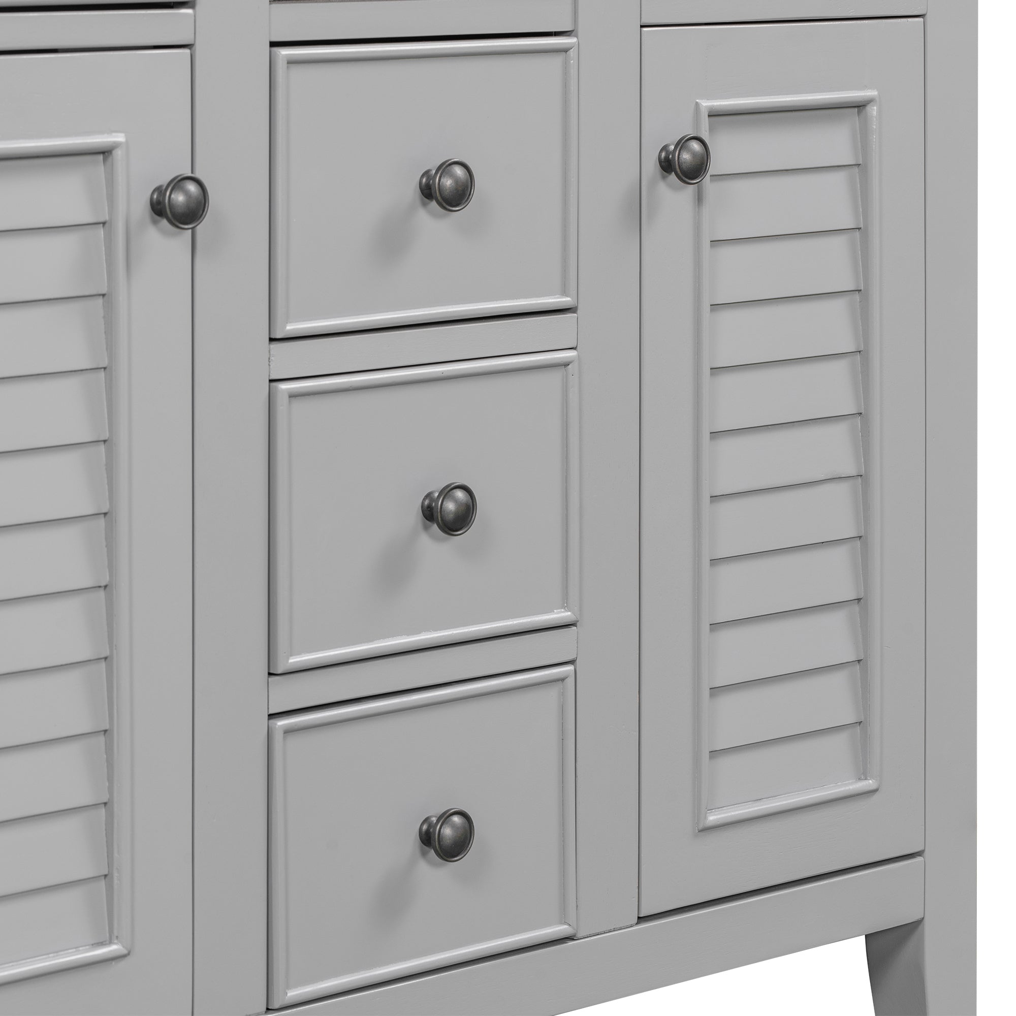 36 in. W x 18 in. D Bathroom Vanity with White Ceramic Sink