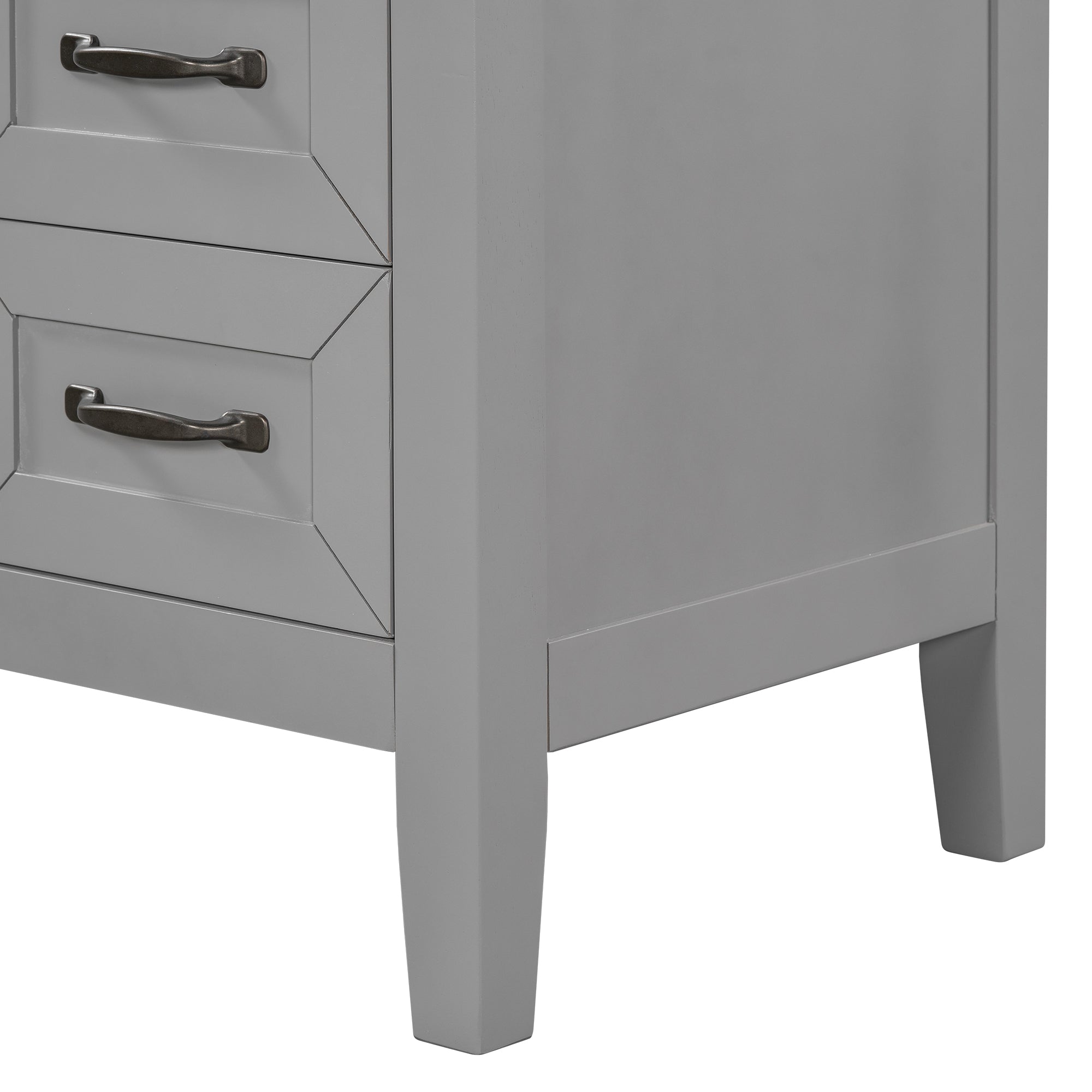 36 in.W MDF Freestanding Bathroom Vanity Set with Integrated Sink, Drawers and Doors