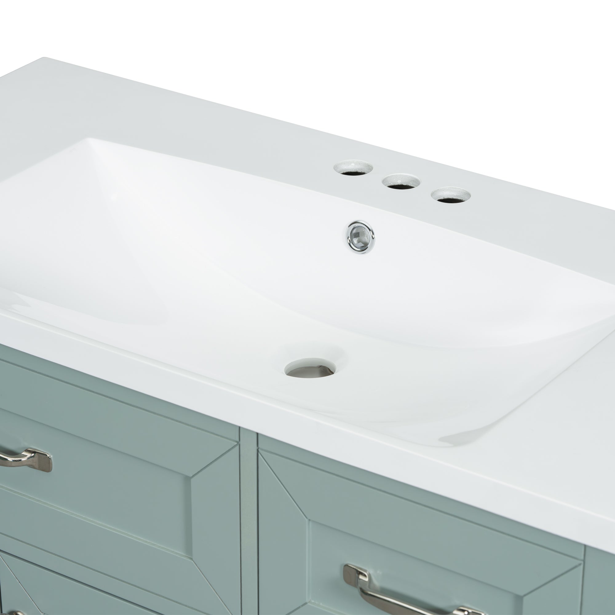 36 in.W MDF Freestanding Bathroom Vanity Set with Integrated Sink, Drawers and Doors