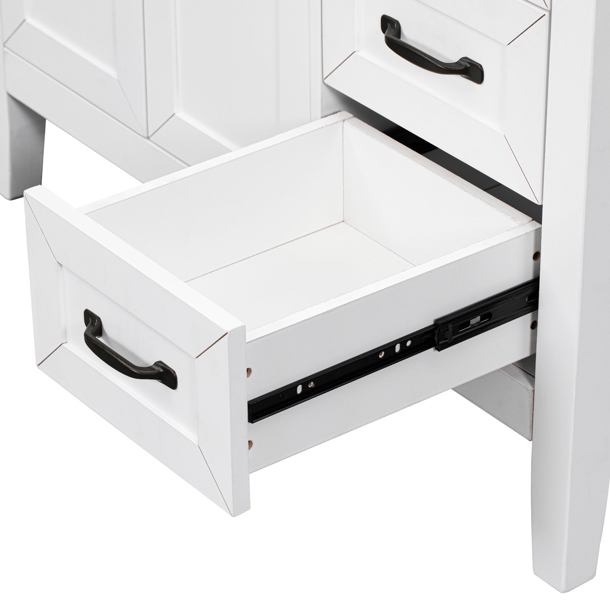 36 in.W MDF Freestanding Bathroom Vanity Set with Integrated Sink, Drawers and Doors