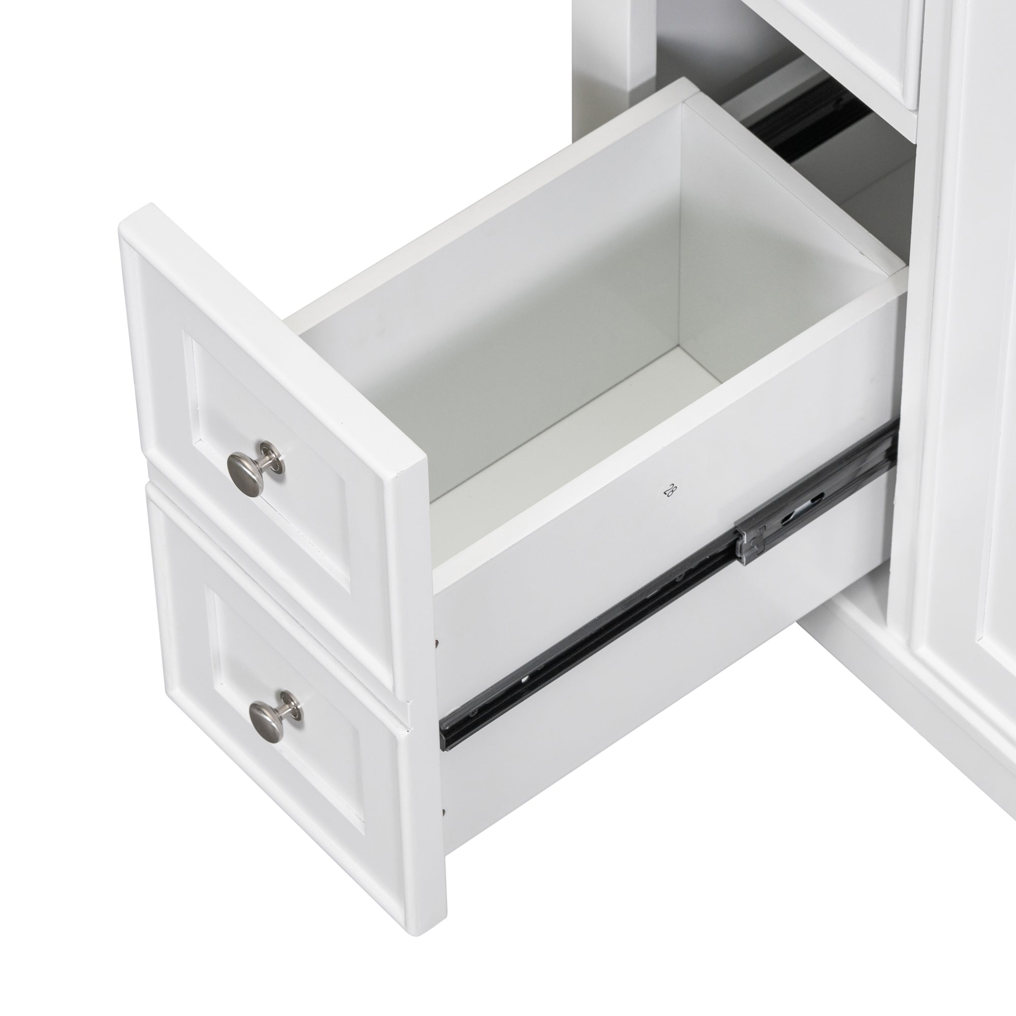 30 in. W x 72 in. H Freestanding Bathroom Cabinet in White with Adjustable Shelf and Drawer