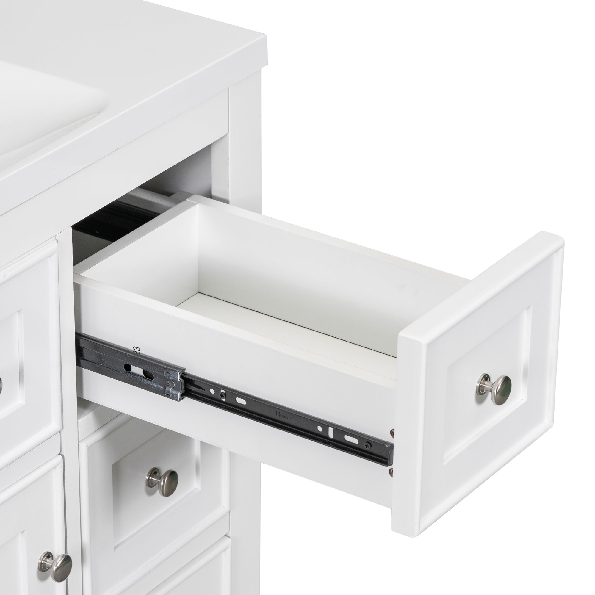 30 in. W x 72 in. H Freestanding Bathroom Cabinet in White with Adjustable Shelf and Drawer
