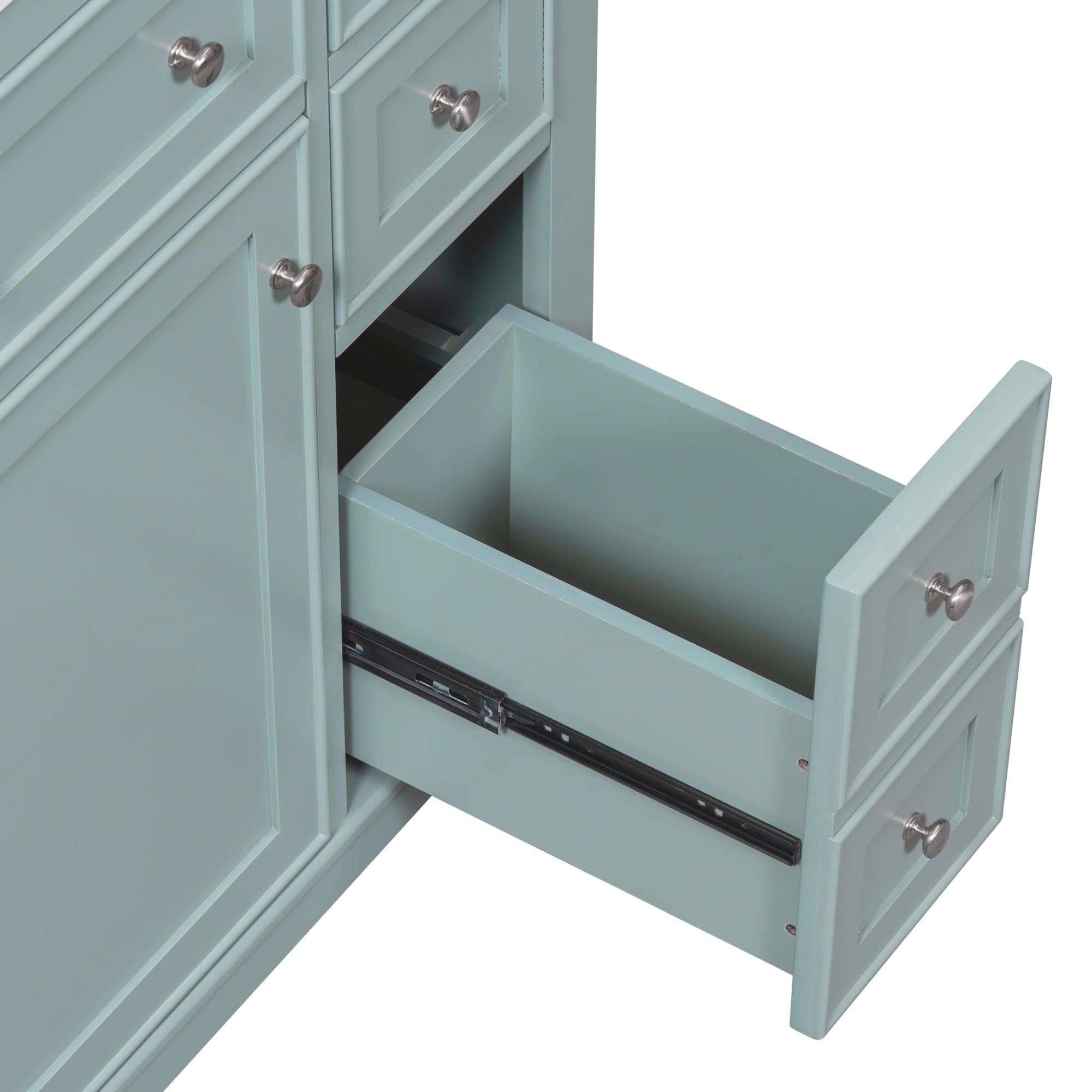 36 Inch Freestanding Bathroom Vanity Set  with Drawers and Ceramic Sink