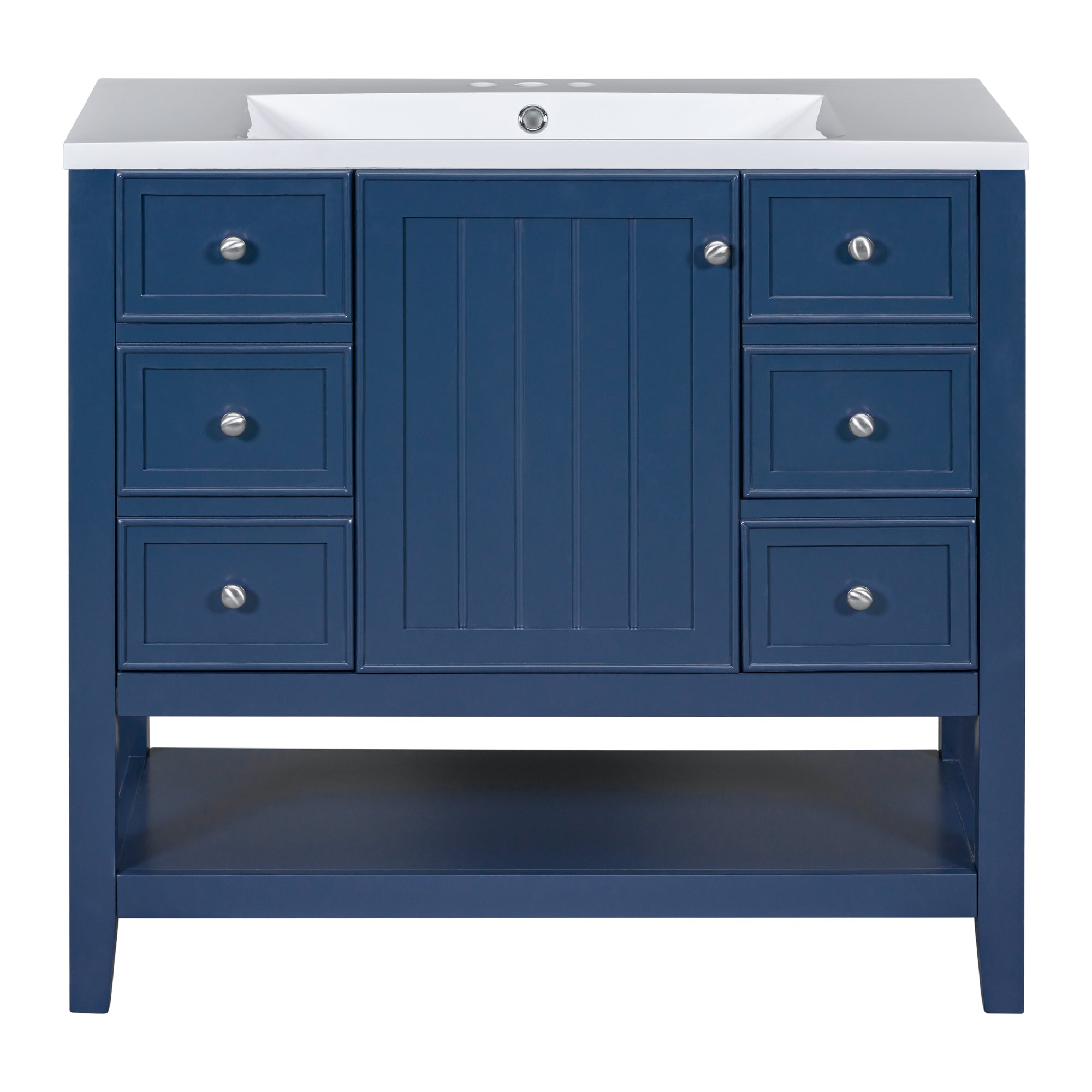 30 in. W x 72 in. H Freestanding Bathroom Cabinet in White with Adjustable Shelf and Drawer