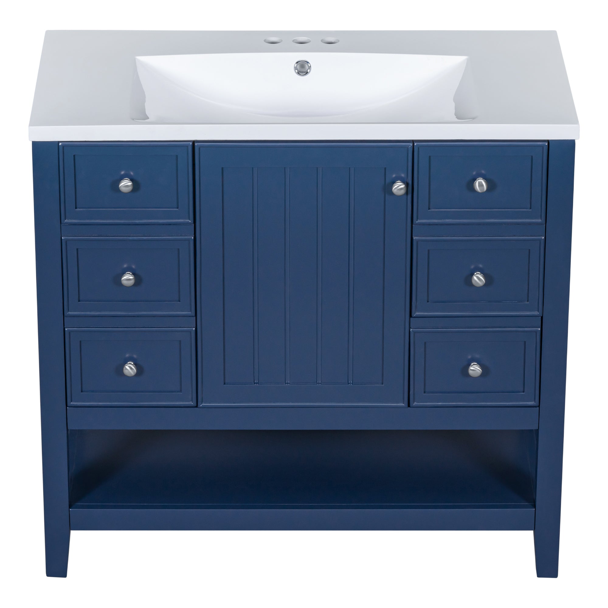 30 in. W x 72 in. H Freestanding Bathroom Cabinet in White with Adjustable Shelf and Drawer