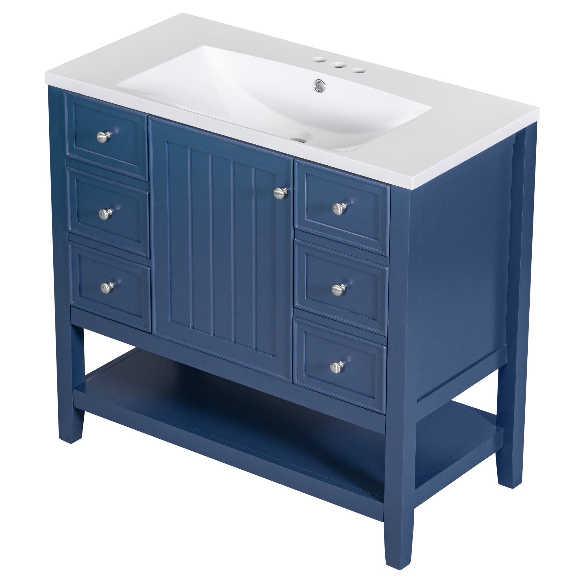 30 in. W x 72 in. H Freestanding Bathroom Cabinet in White with Adjustable Shelf and Drawer