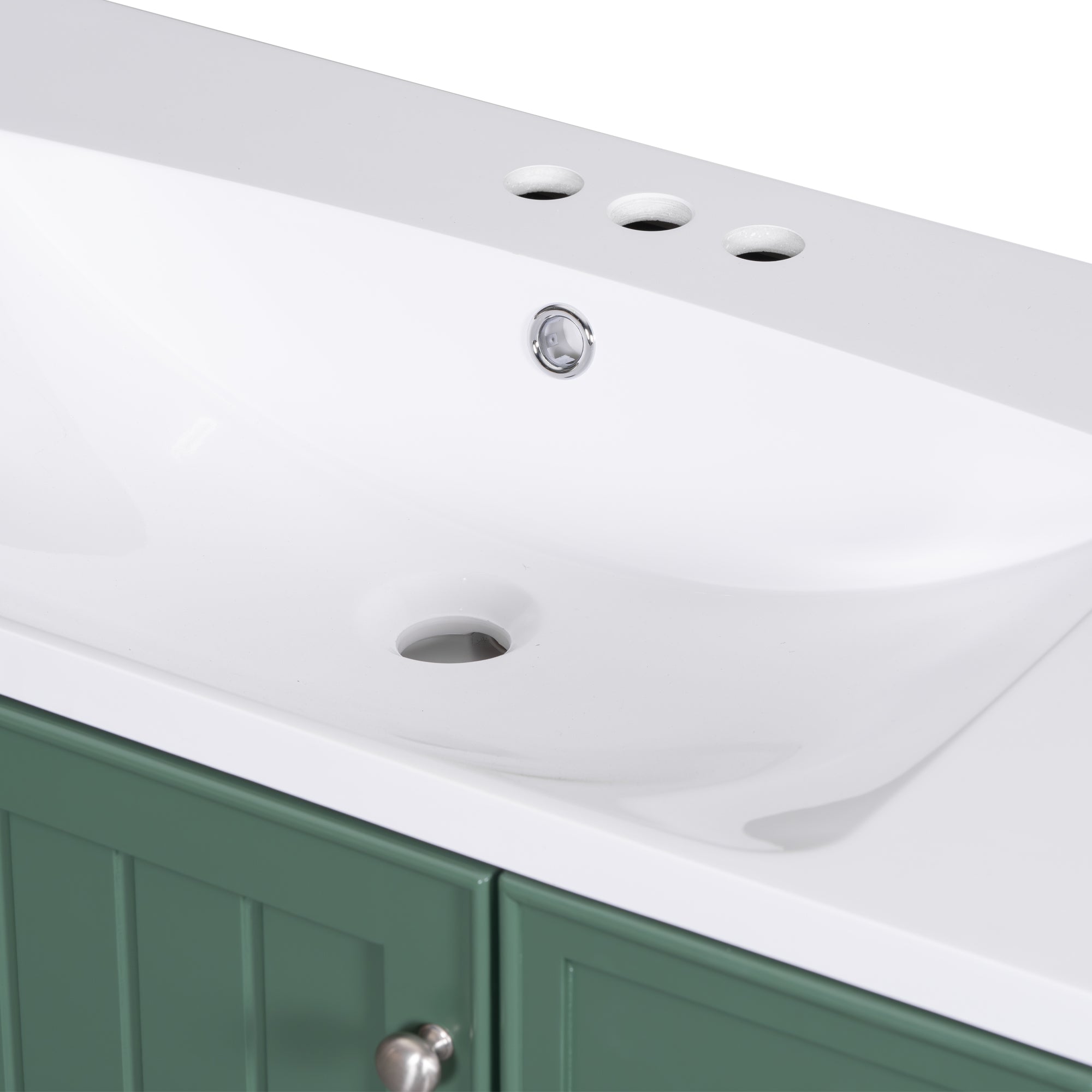 36 Inch Freestanding Bathroom Vanity Set with Drawers and Ceramic Sink