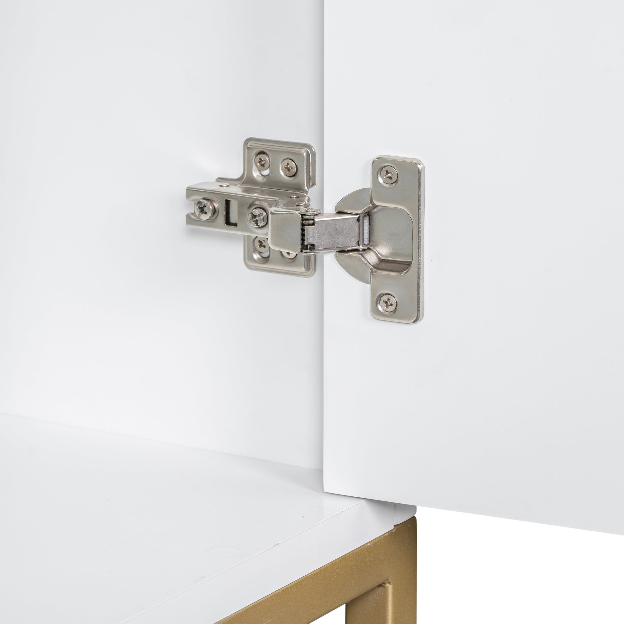 24 Inch MDF Freestanding Bathroom Vanity Set in White Integrated Ceramic Sink