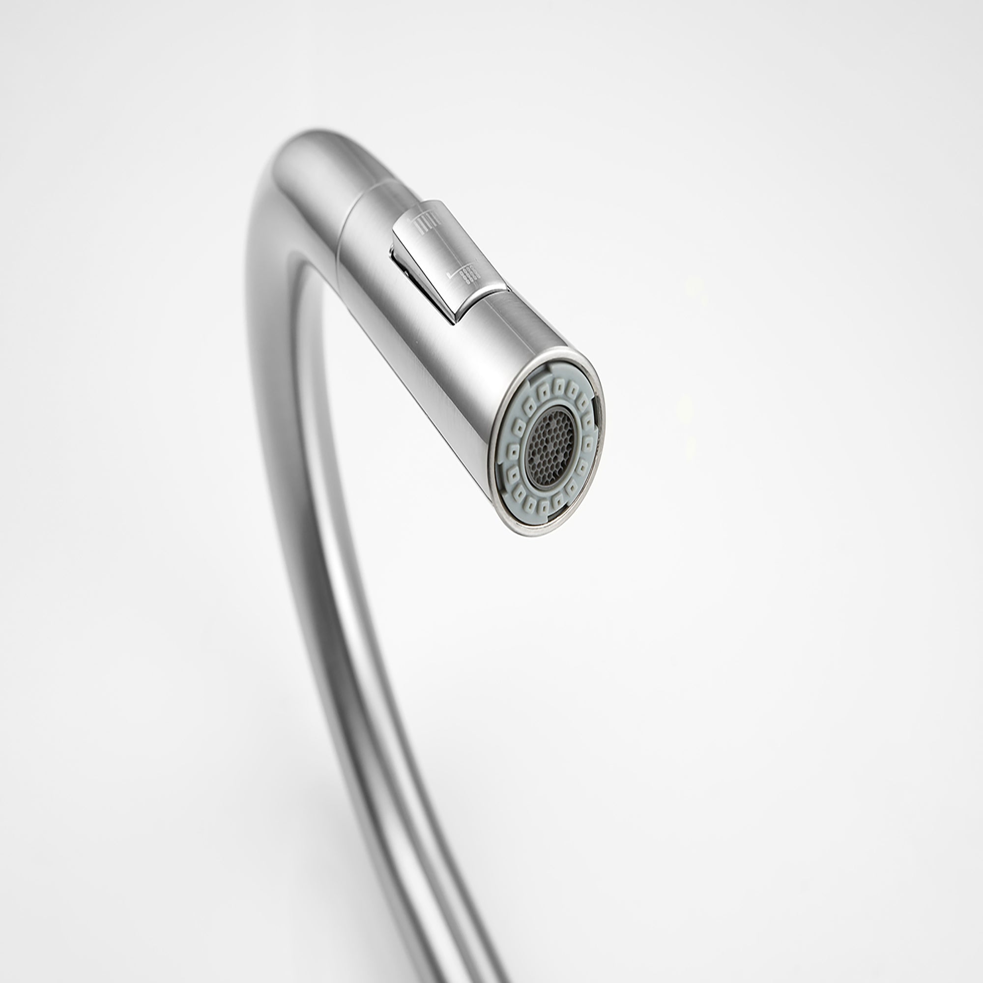 Single Handle Deck Mounted High Arc Pull Out Stainless Steel Kitchen Faucet