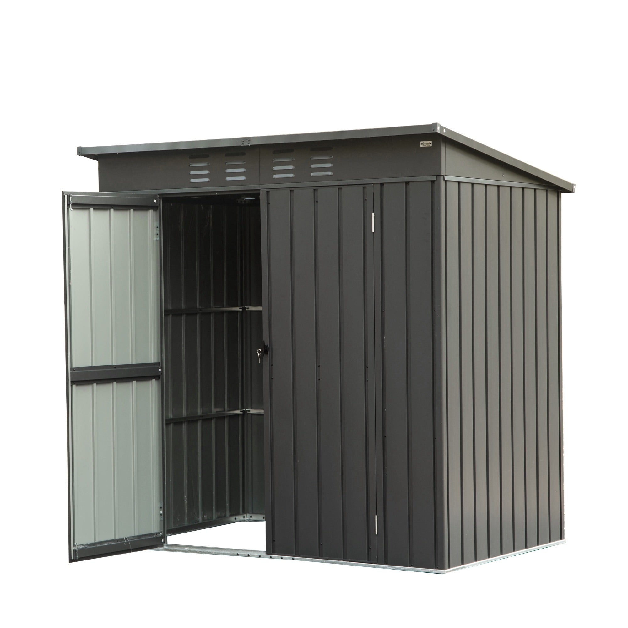 5 ft. W x 3 ft. D Metal Storage Shed with Double Door (16.24 sq. ft.) JMCPGS05-B