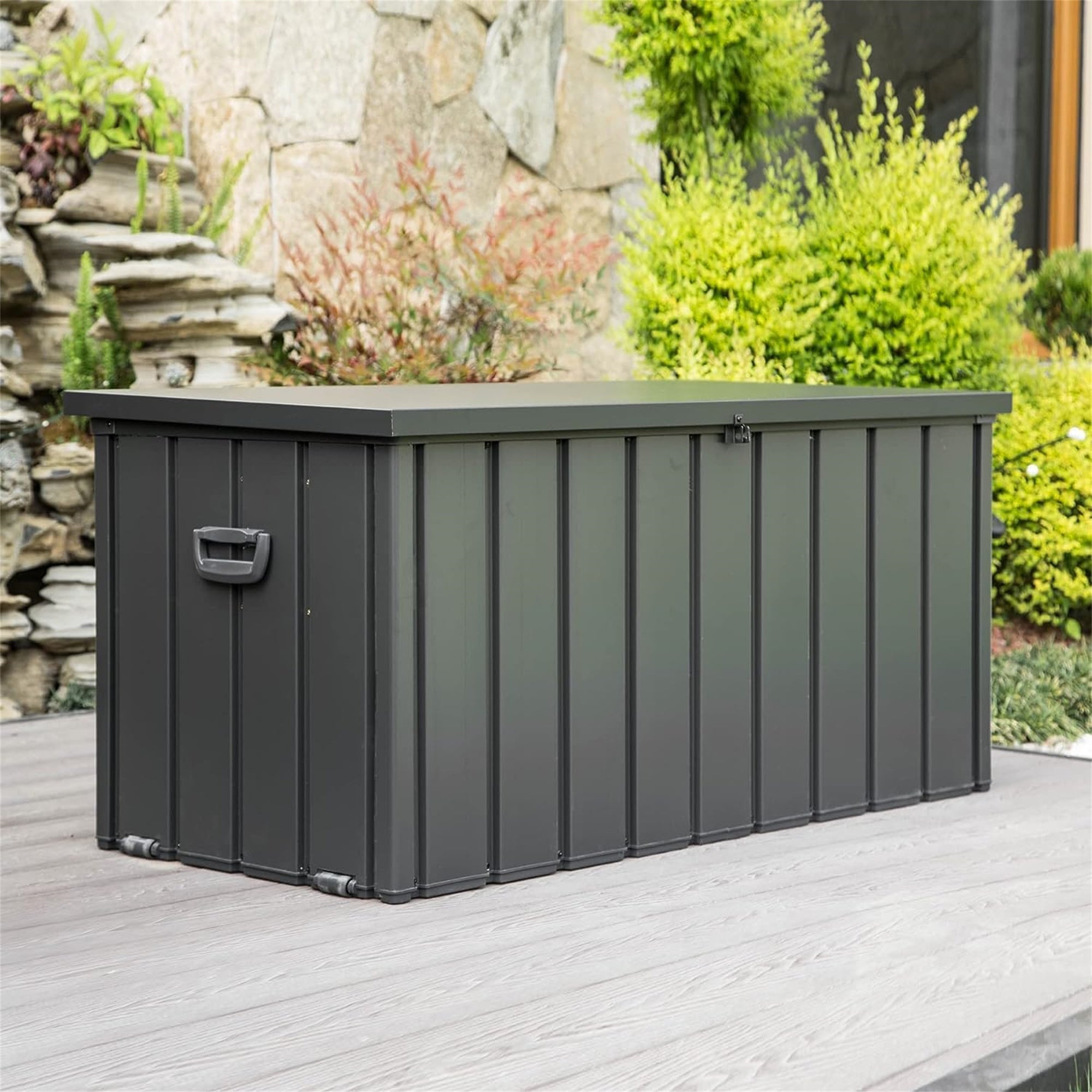 100 Gal. Outdoor Steel Storage Deck Box        JMCPSTG01-10DG