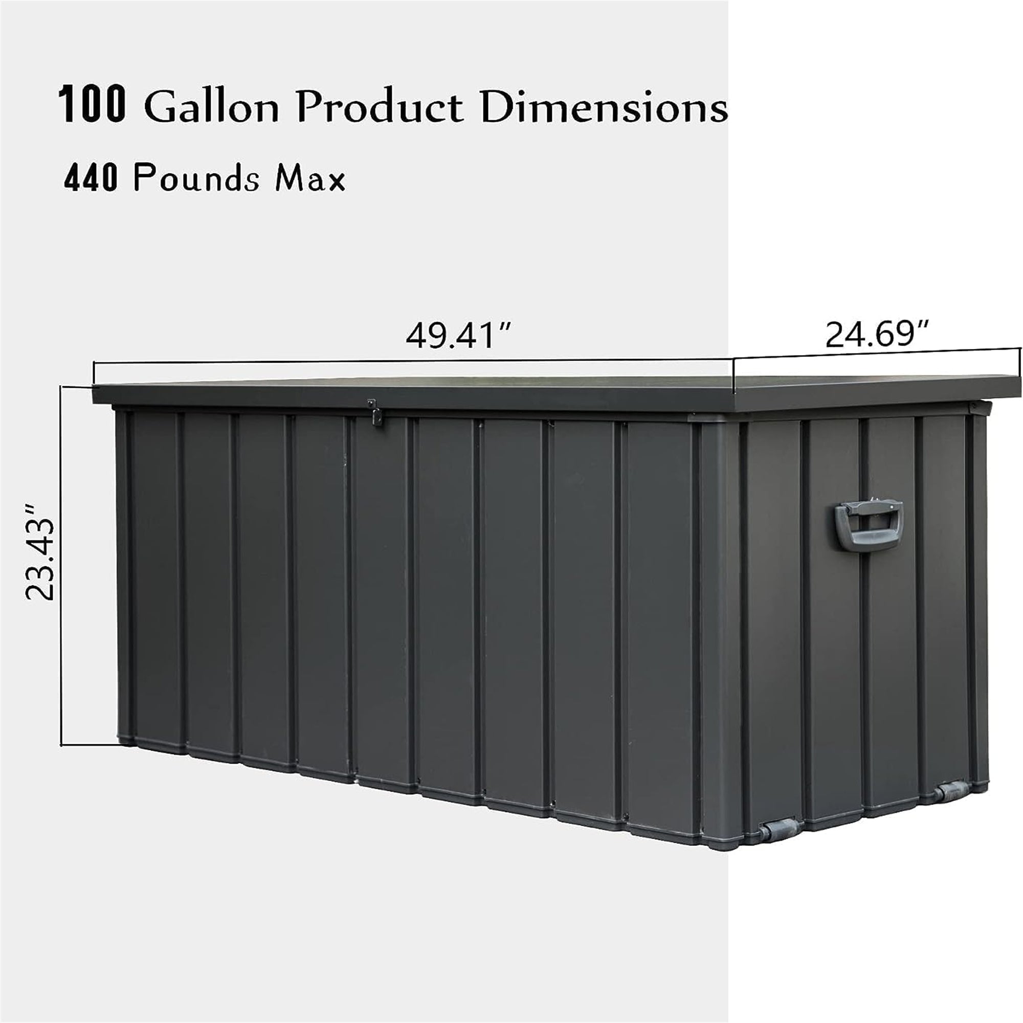 100 Gal. Outdoor Steel Storage Deck Box        JMCPSTG01-10DG