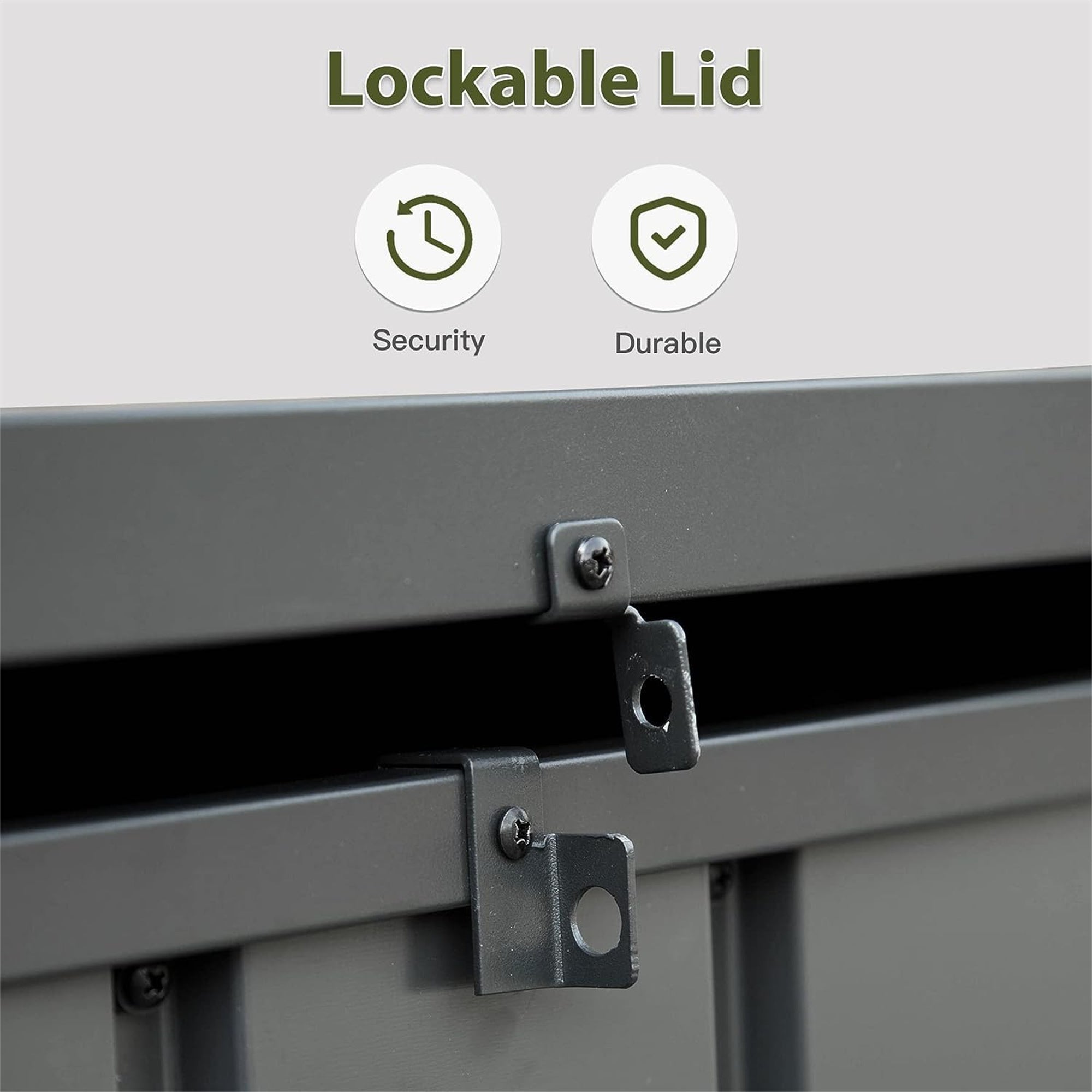 160 Gal. Outdoor Steel Storage Deck Box     JMCPSTG01-16DG