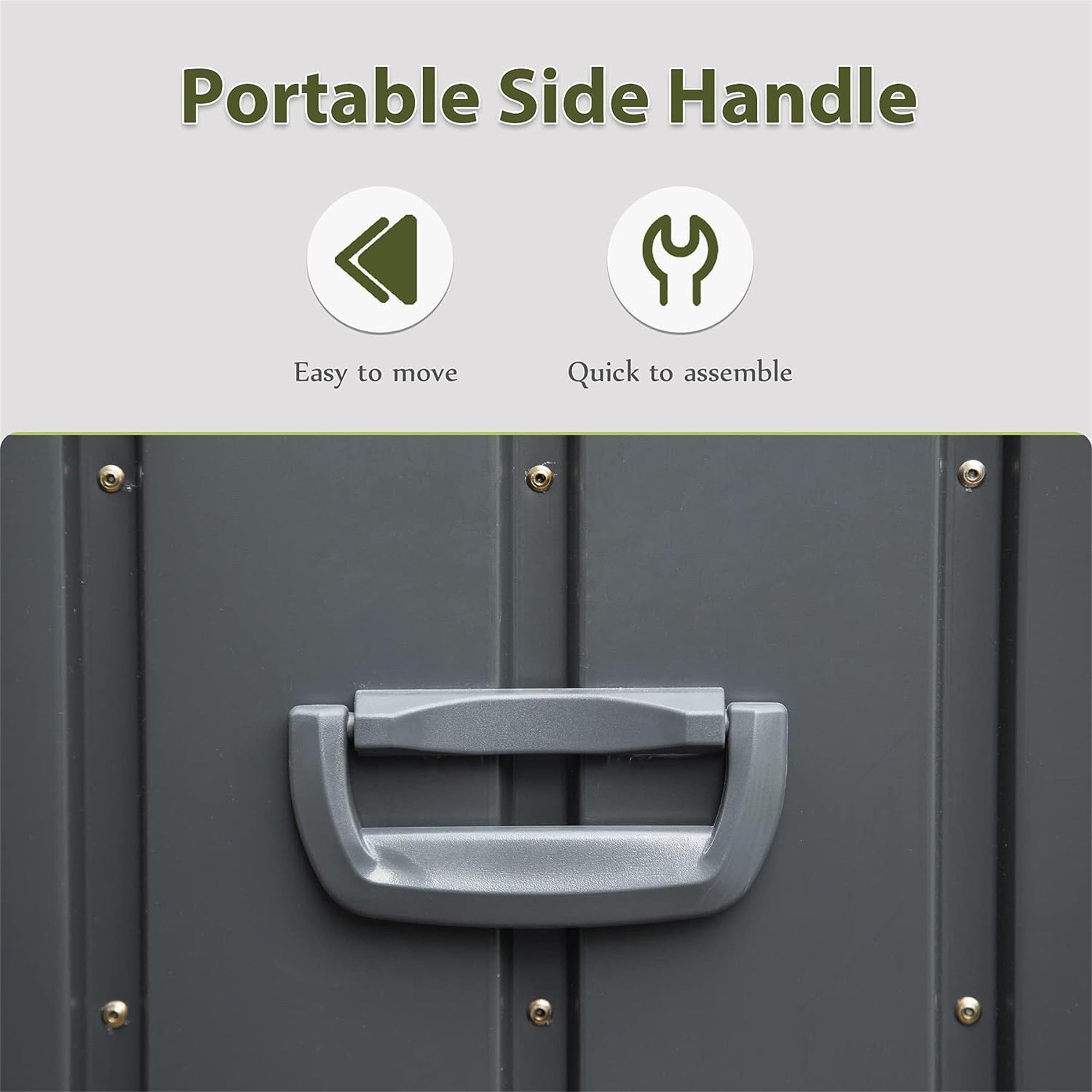 160 Gal. Outdoor Steel Storage Deck Box     JMCPSTG01-16DG