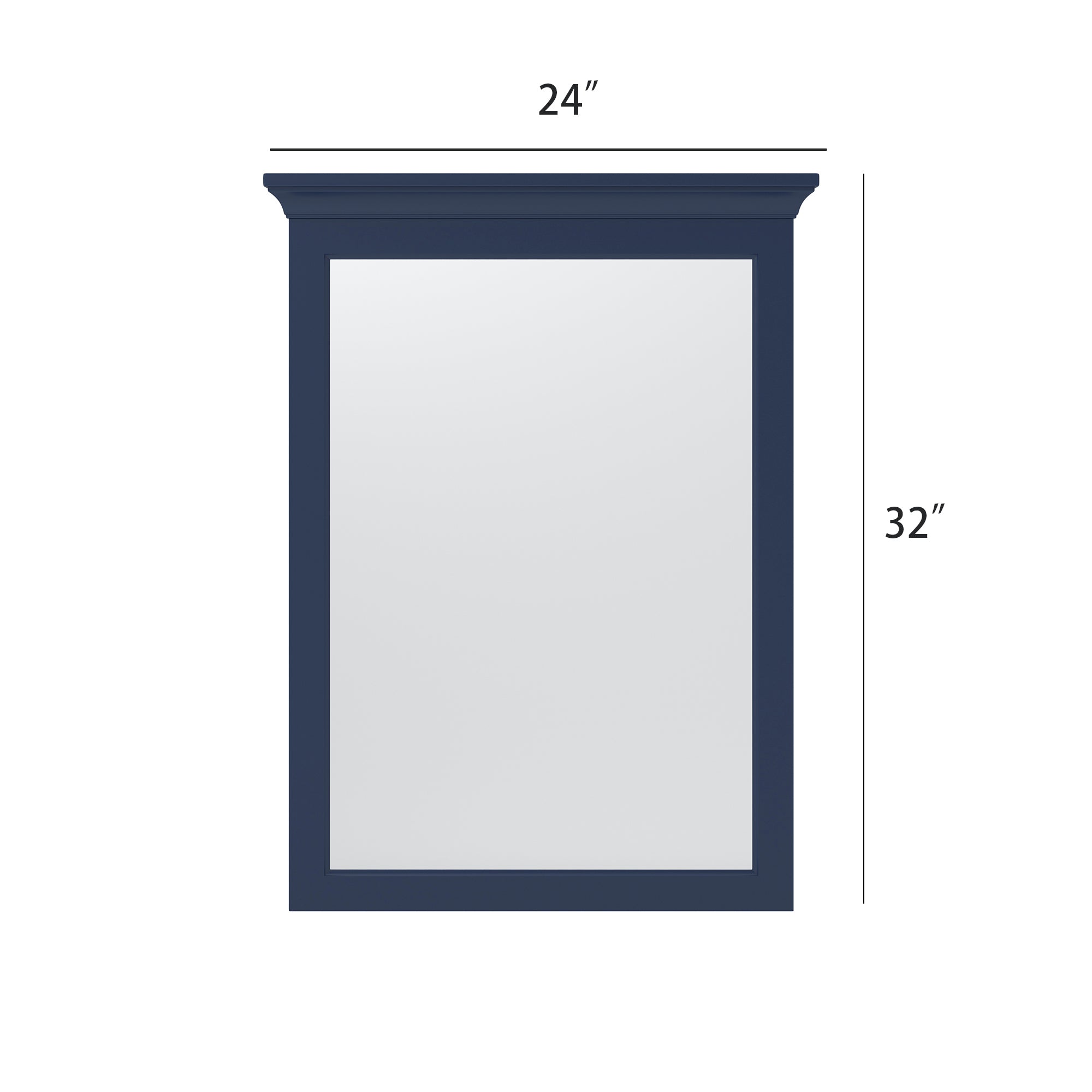 Rectangular Framed Wall Mounted Bathroom Mirror