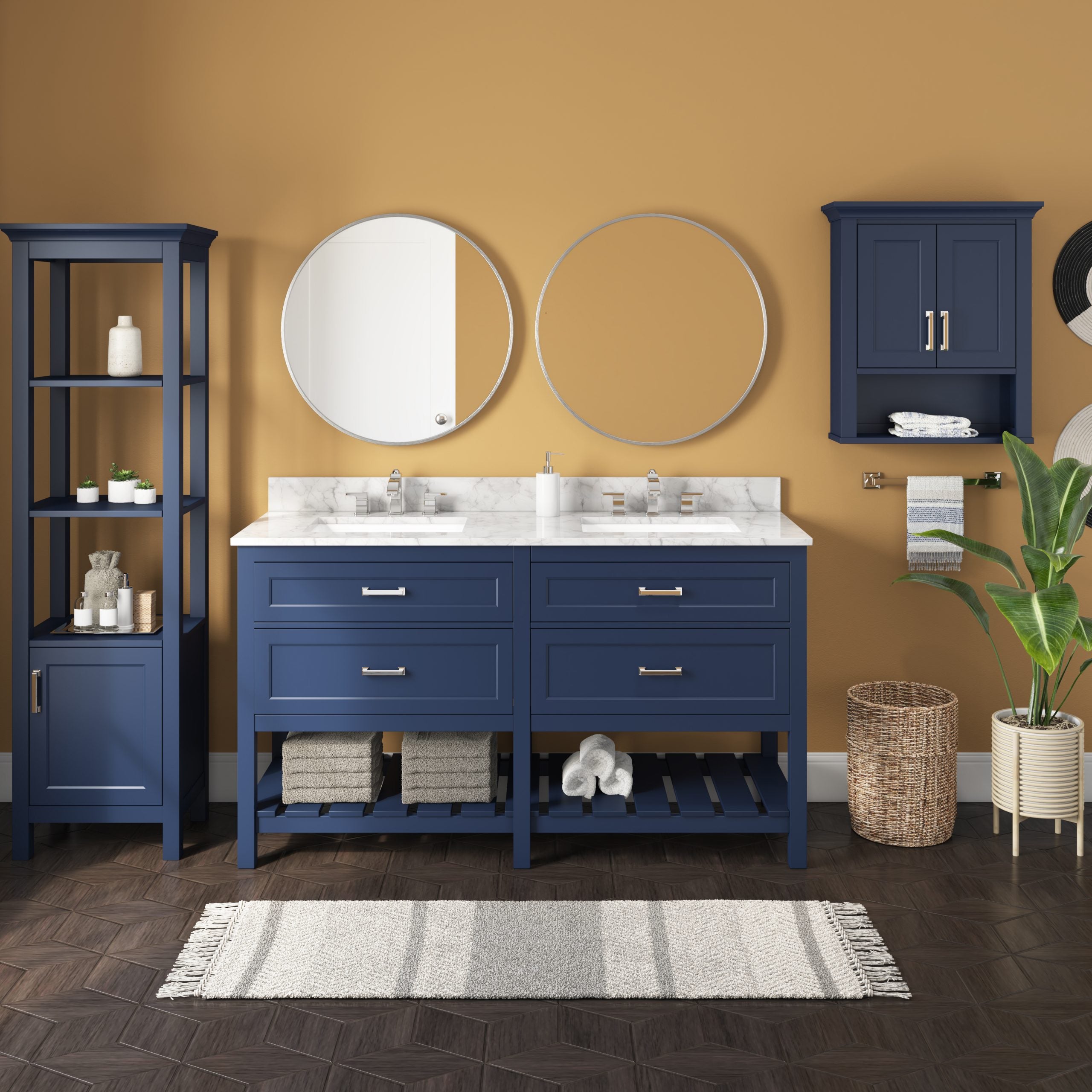 Round Framed Wall Mounted Bathroom Vanity Mirror(CRM）
