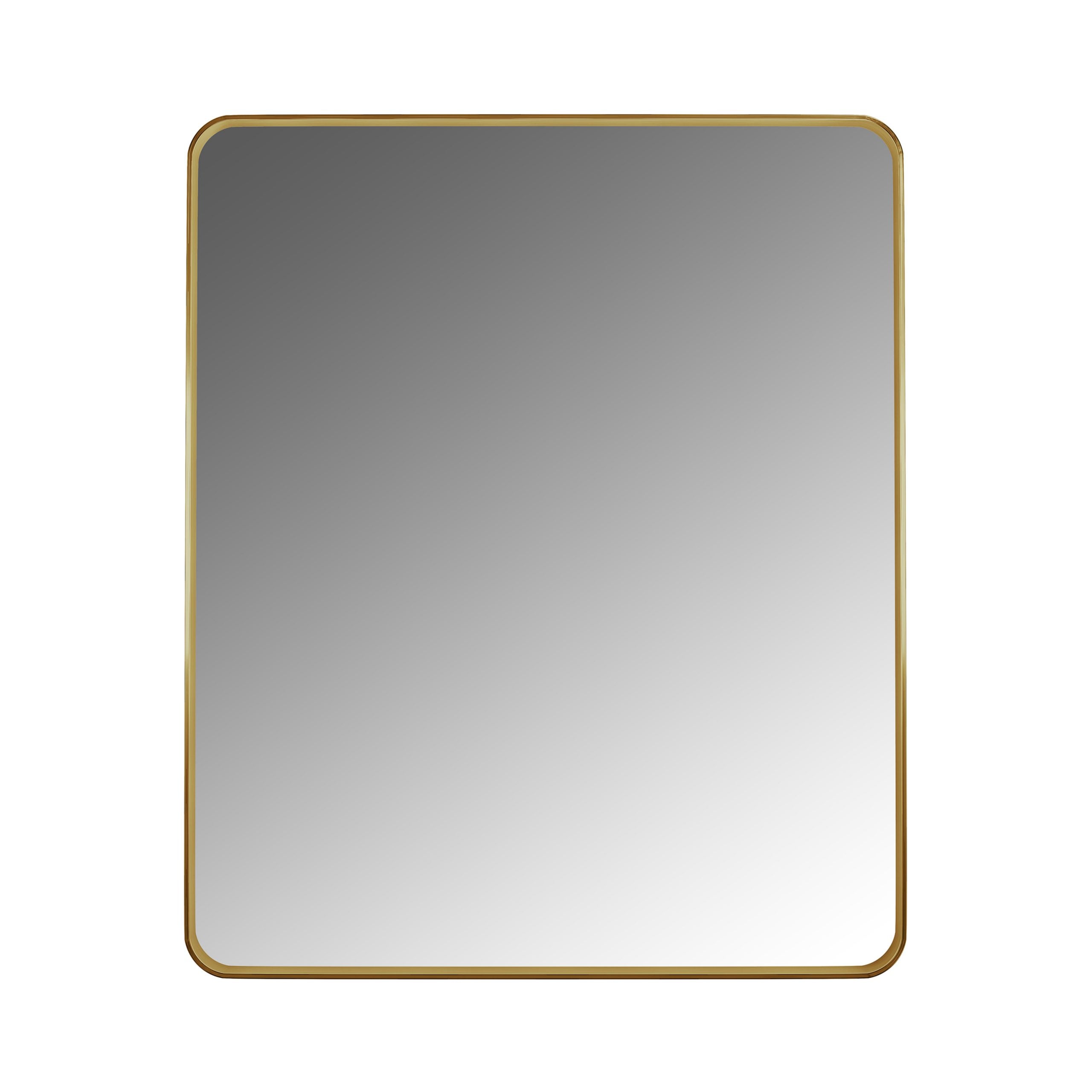 Rectangular Aluminum Framed Wall Mounted Bathroom Mirror