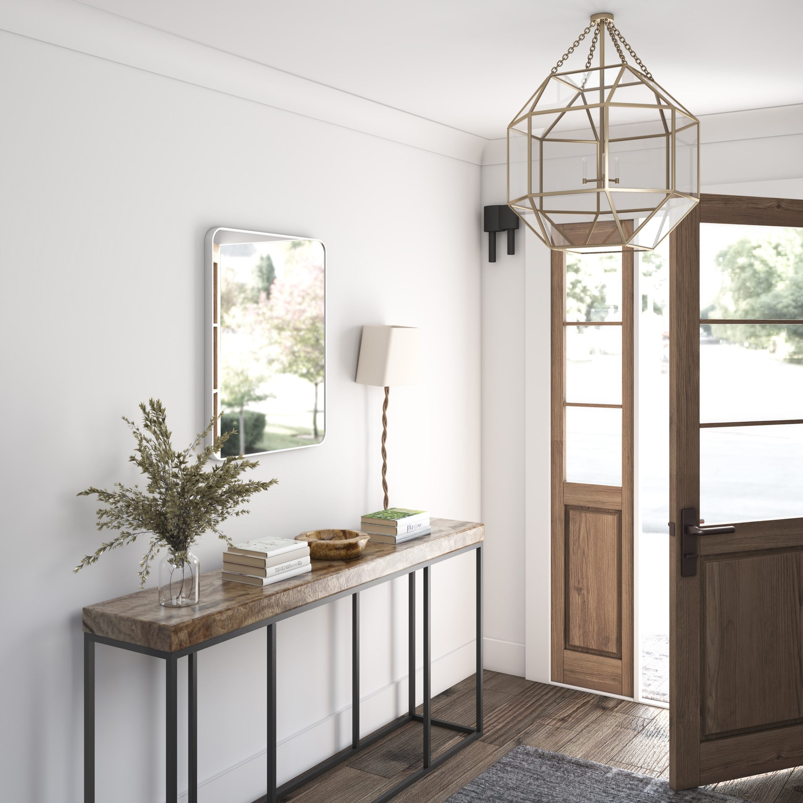 Rectangular Aluminum Framed Wall Mounted Bathroom Mirror