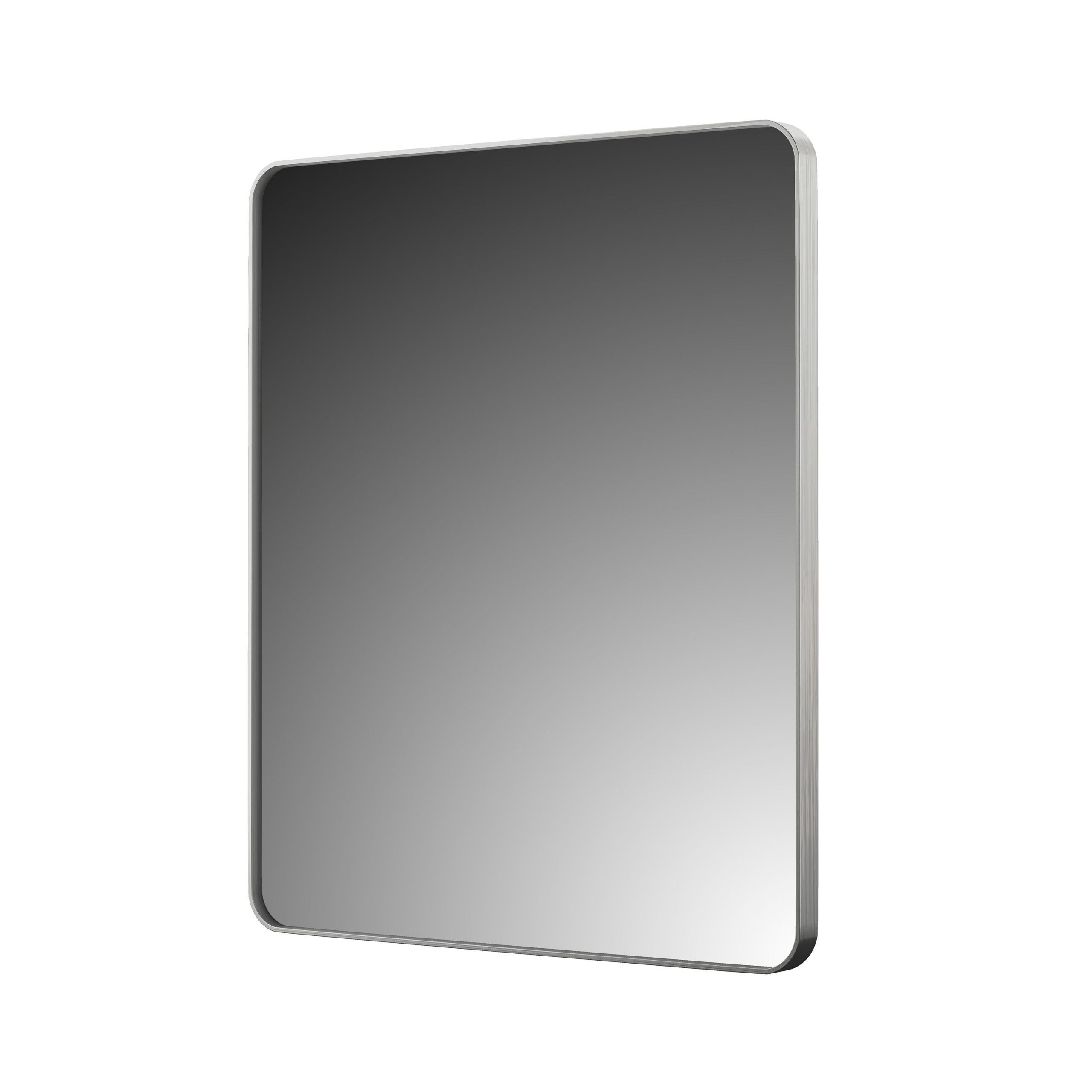 Rectangular Aluminum Framed Wall Mounted Bathroom Mirror