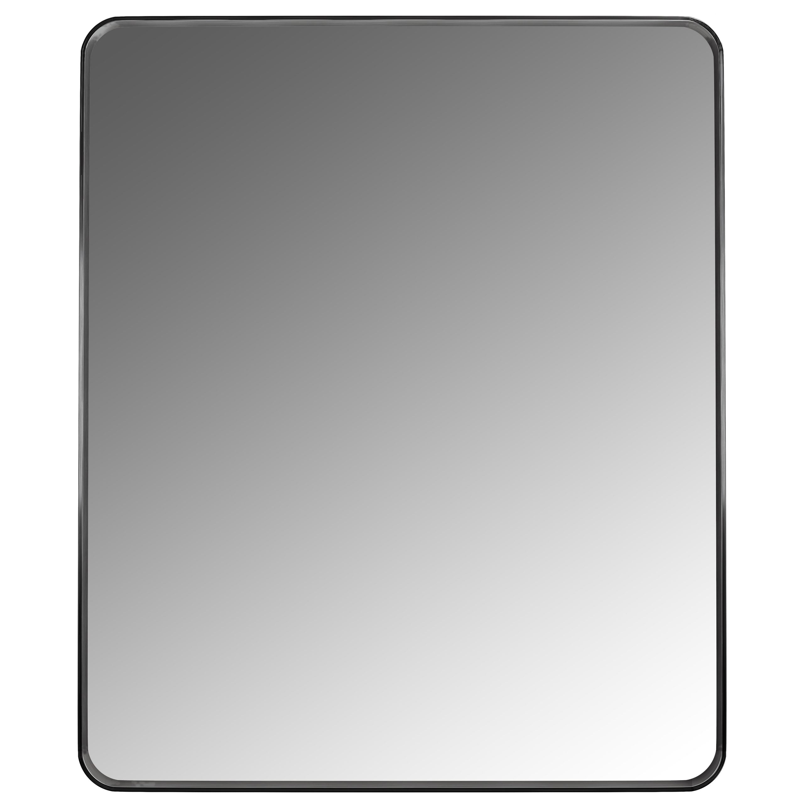 Rectangular Aluminum Framed Wall Mounted Bathroom Mirror