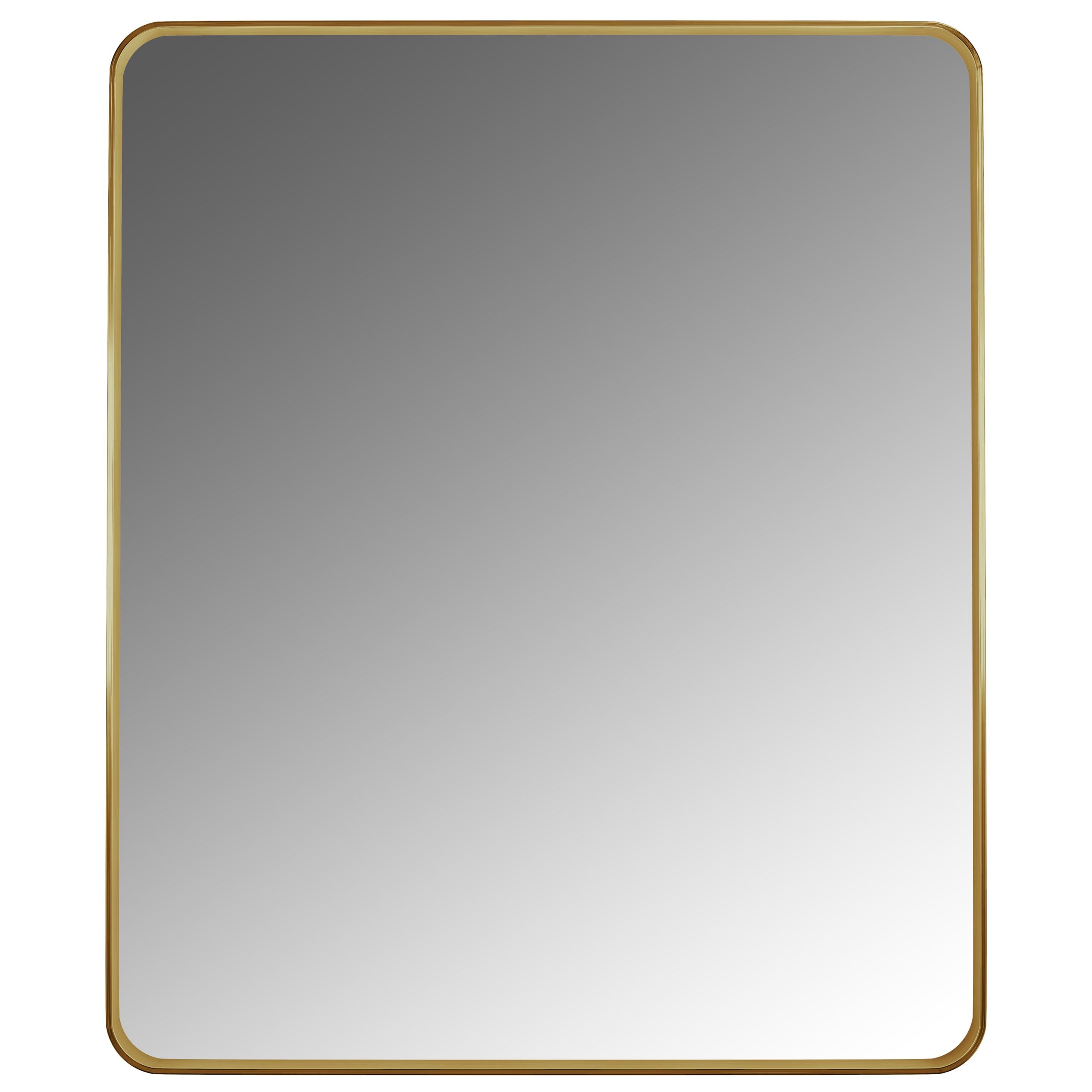 Rectangular Aluminum Framed Wall Mounted Bathroom Mirror