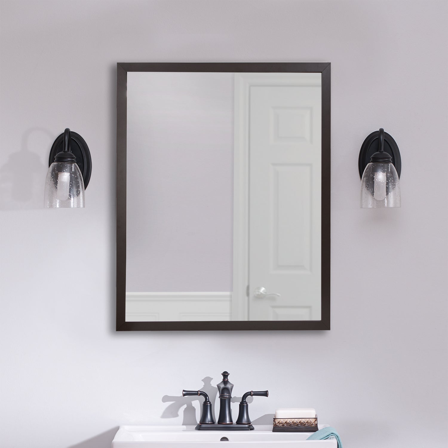 Rectangular Aluminum Framed Wall Mounted Bathroom Mirror(CRM05)