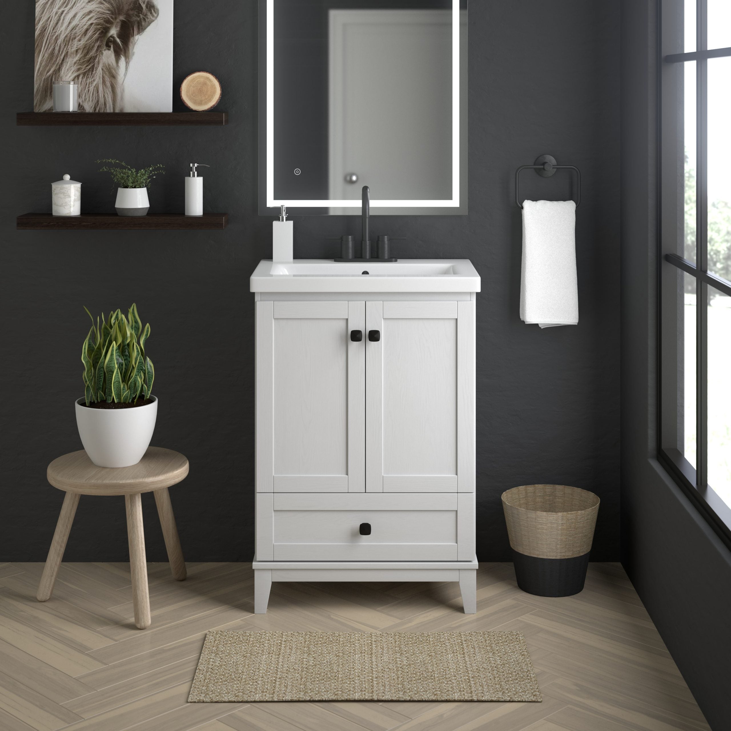 Rectangular Frameless Dimmable Anti-Fog Wall Mounted LED Bathroom Vanity Mirror