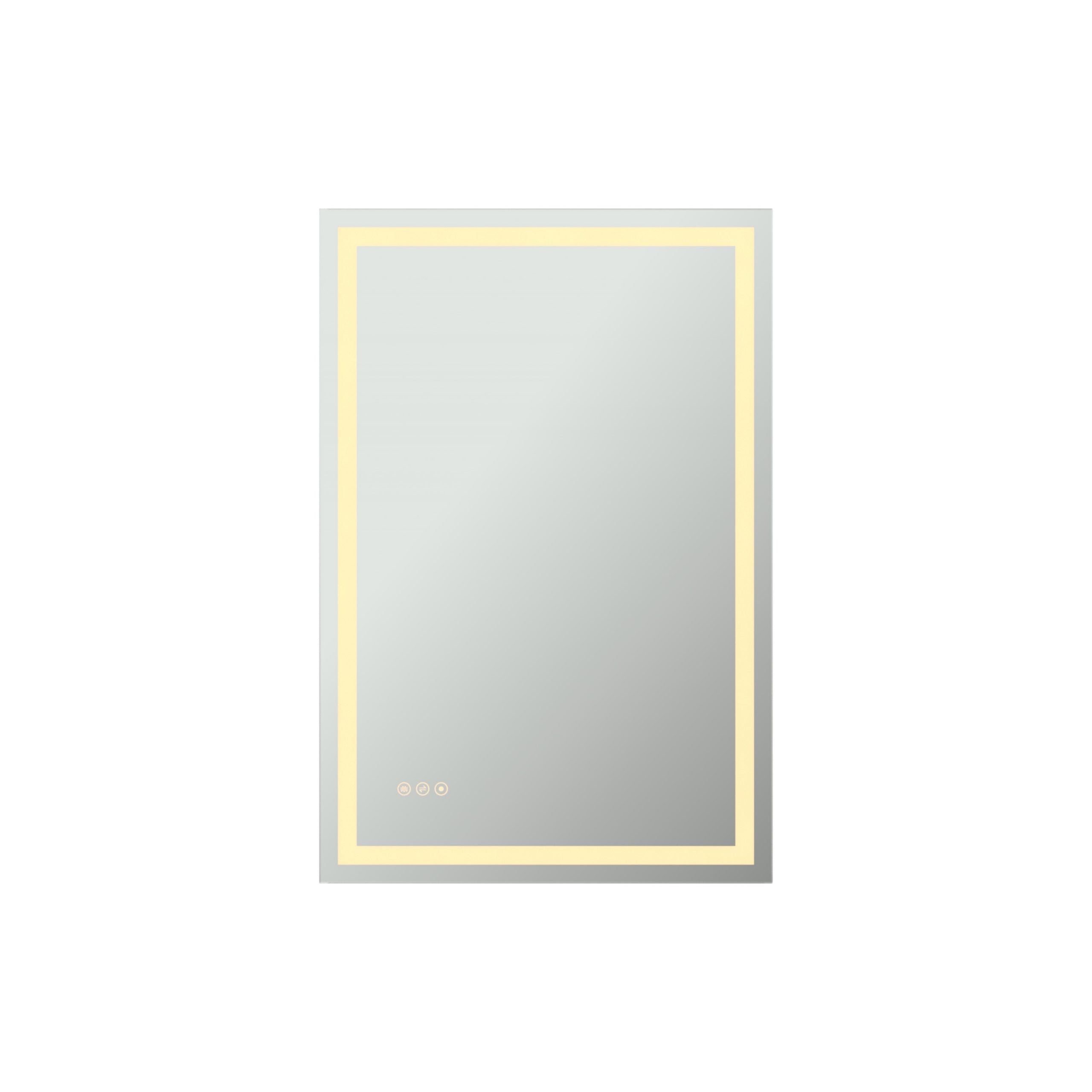 Rectangular Frameless Dimmable Anti-Fog Wall Mounted LED Bathroom Vanity Mirror