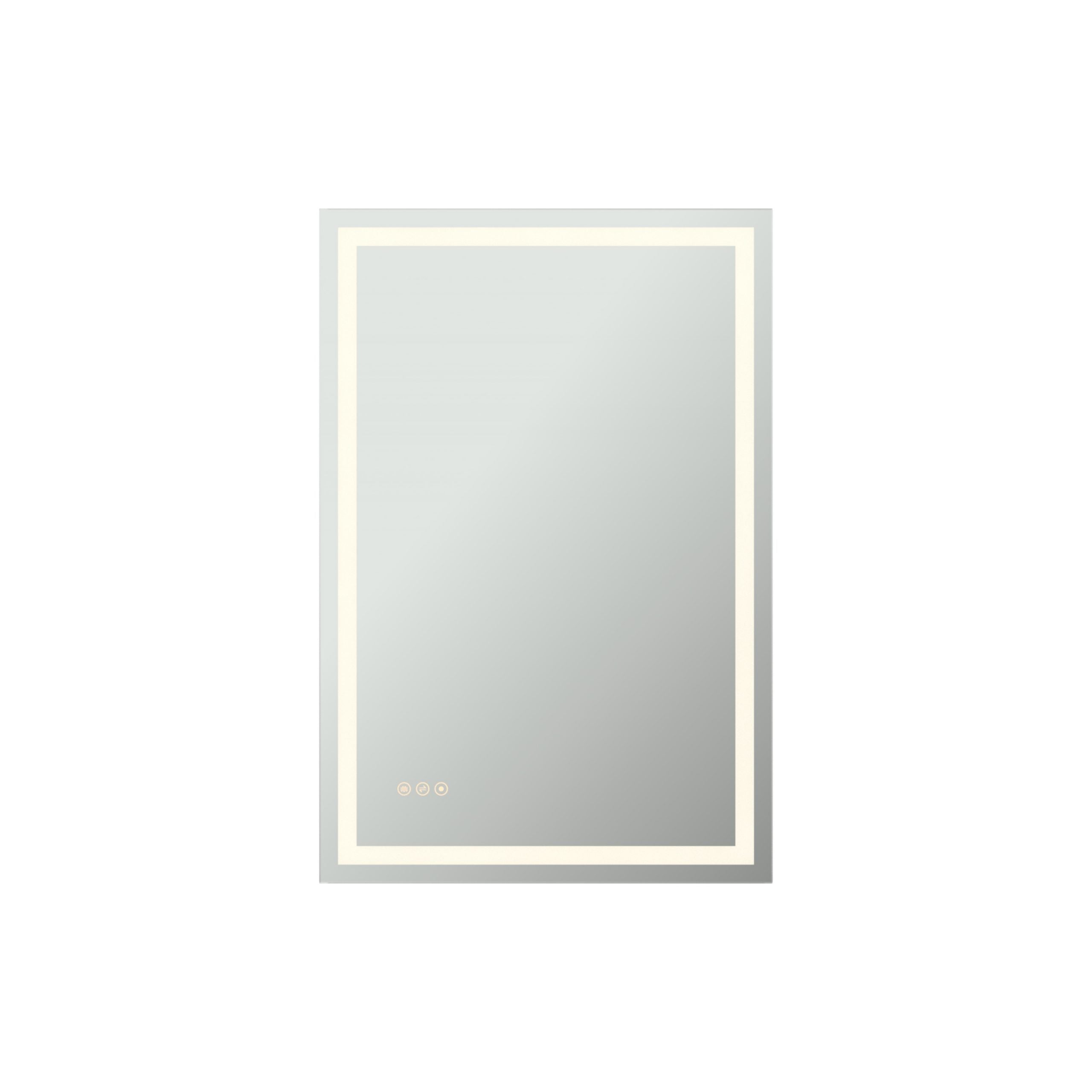 Rectangular Frameless Dimmable Anti-Fog Wall Mounted LED Bathroom Vanity Mirror