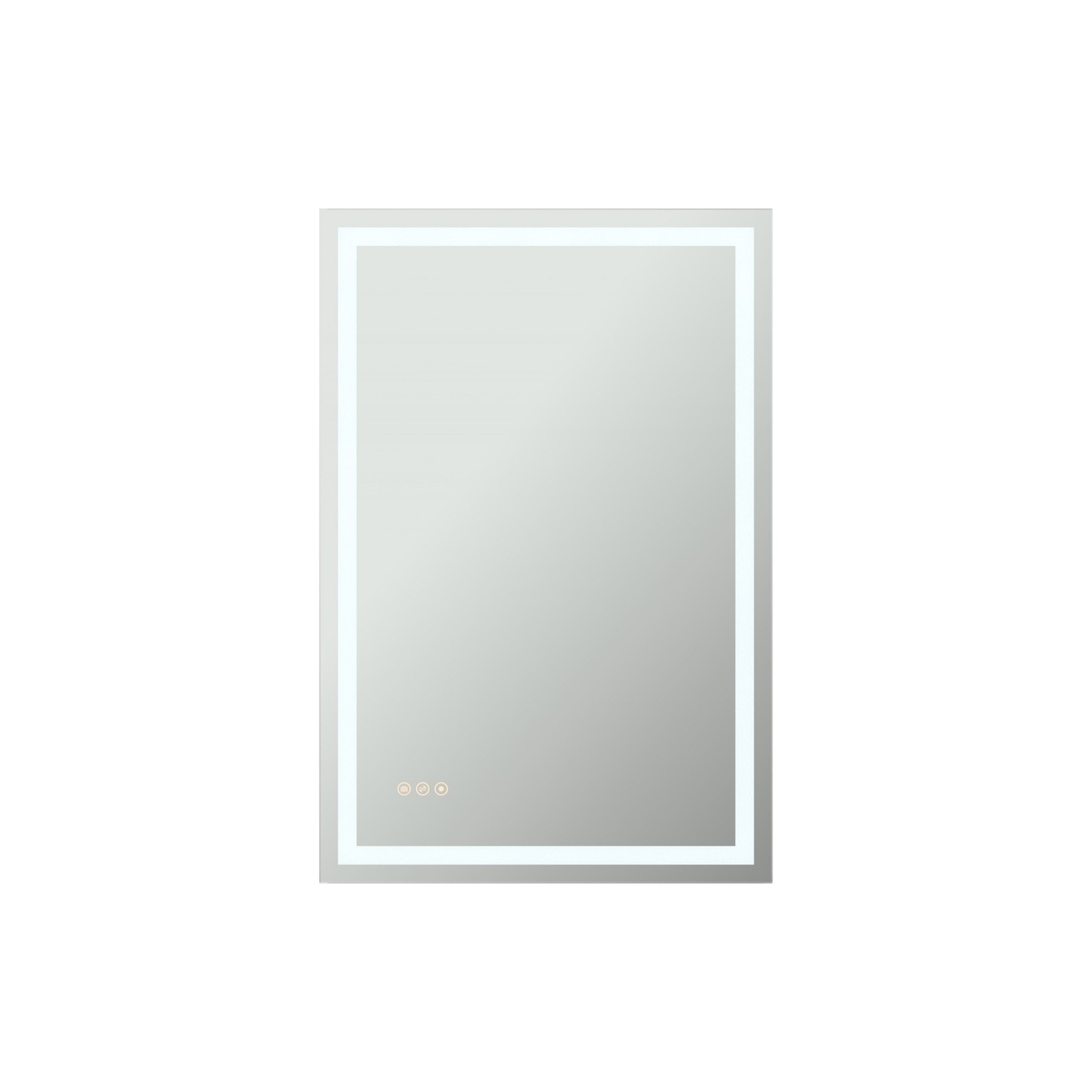 Rectangular Frameless Dimmable Anti-Fog Wall Mounted LED Bathroom Vanity Mirror