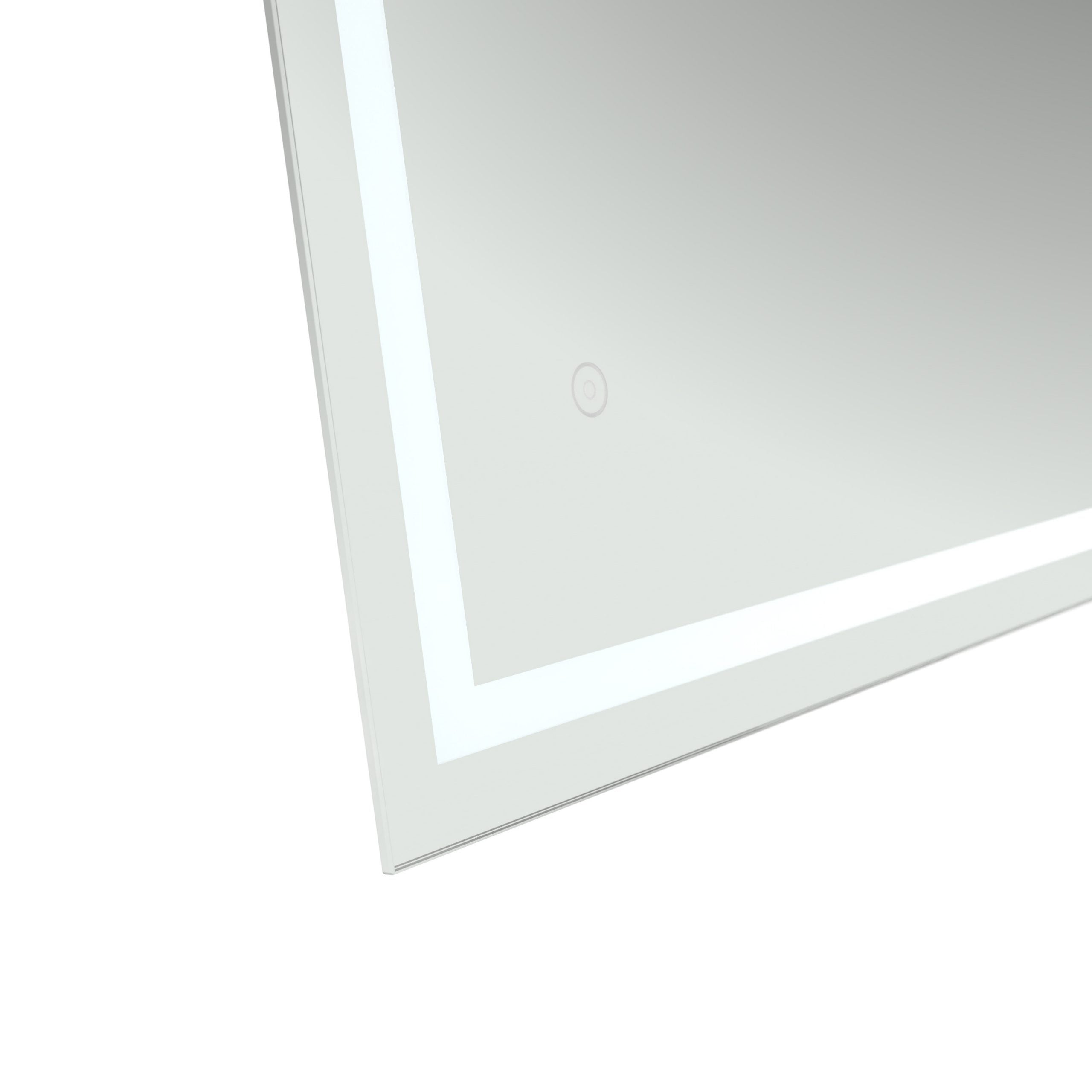 Rectangular Frameless Dimmable Anti-Fog Wall Mounted LED Bathroom Vanity Mirror