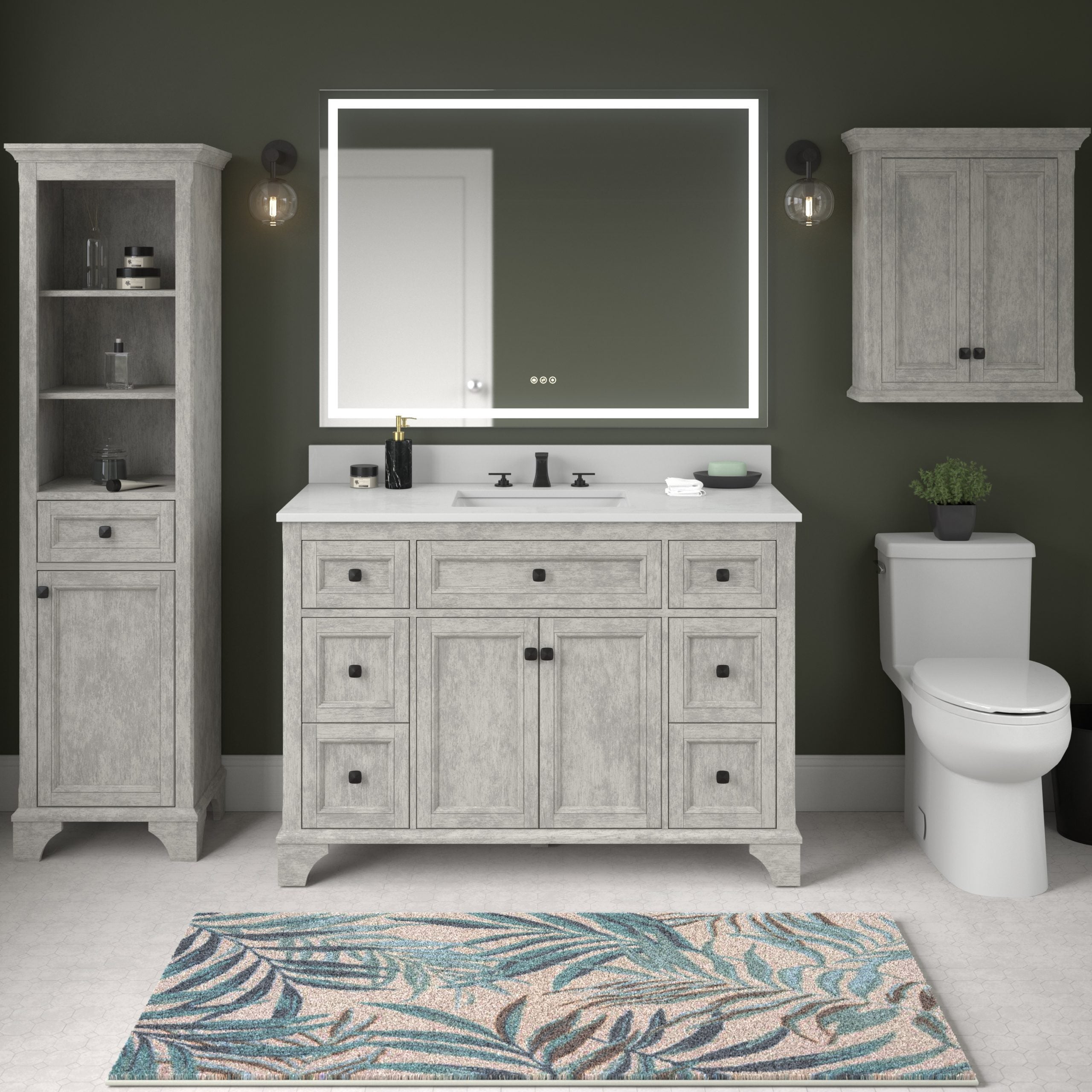 Rectangular Frameless Dimmable Anti-Fog Wall Mounted LED Bathroom Vanity Mirror(CRMBM08)