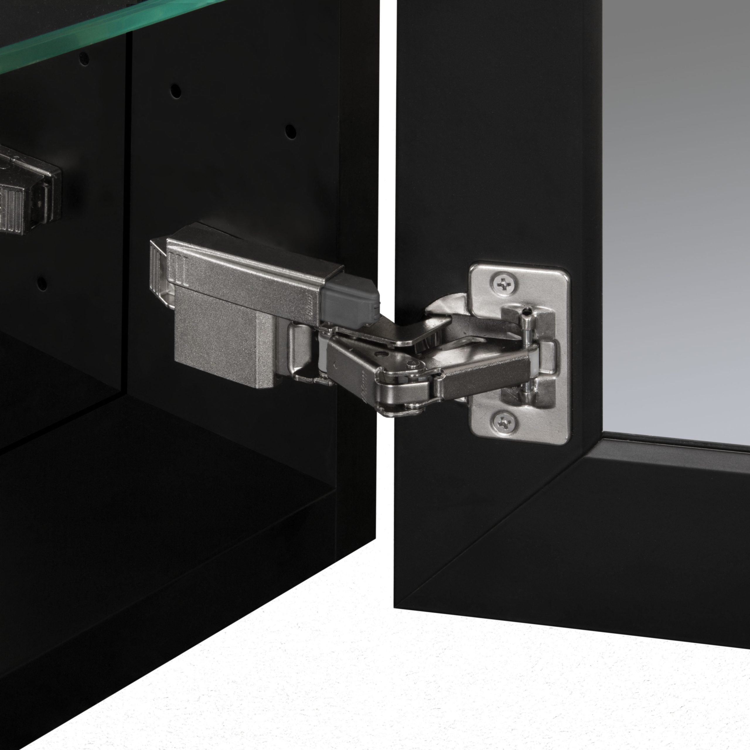 Surface Mount/Recessed Rectangular Aluminum Framed Medicine Cabinet with Mirror and Shelves
