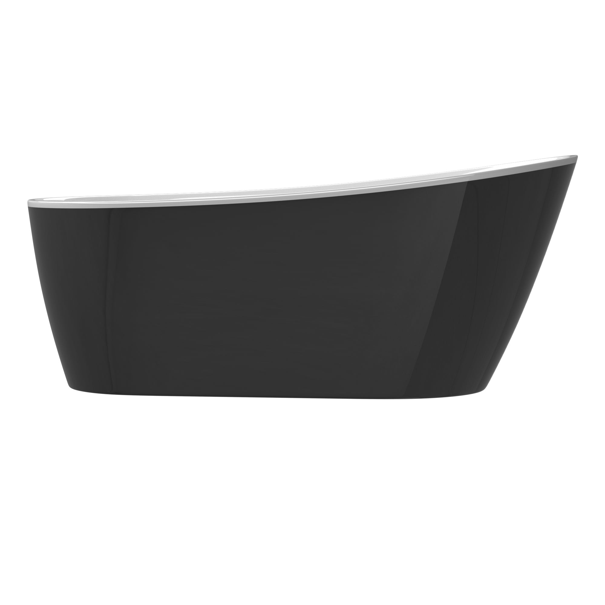 54 Inch Acrylic Freestanding Soaking Bathtub with Overflow