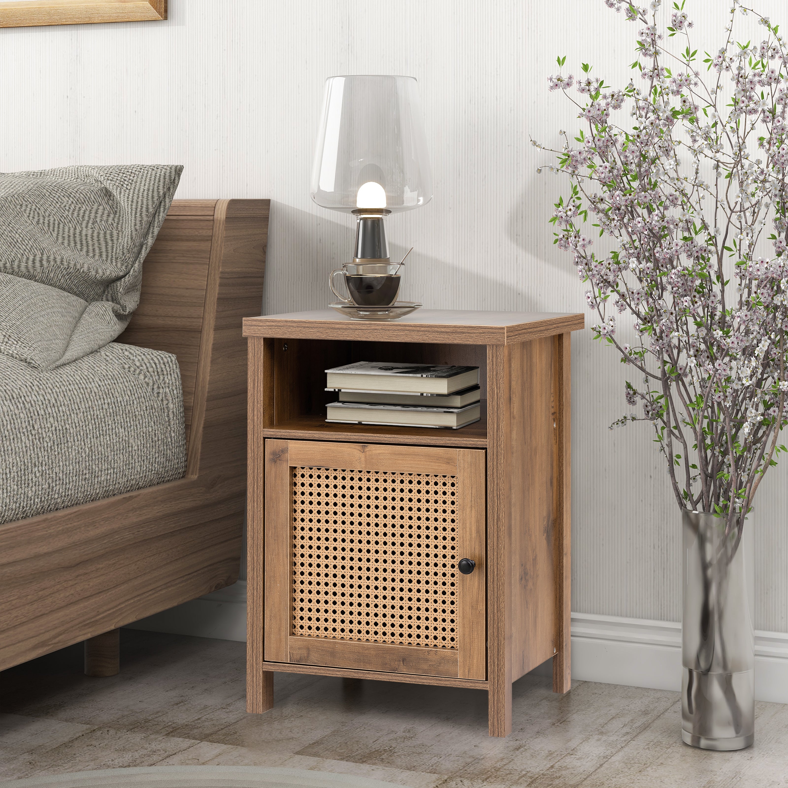 52 in.W TV Stand in Yellow with Removable Door and Shelf