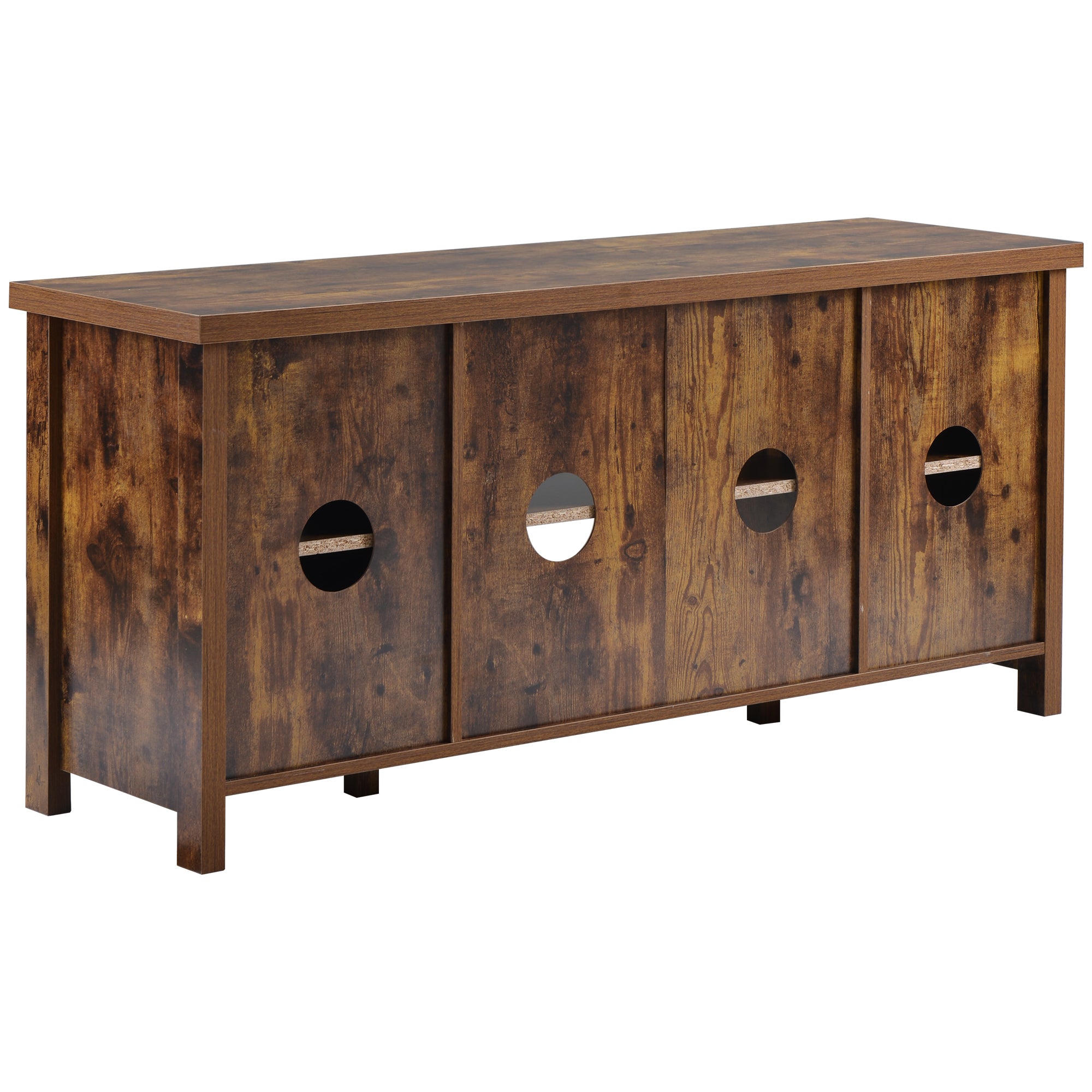 52 in.W TV Stand in Yellow with Removable Door and Shelf