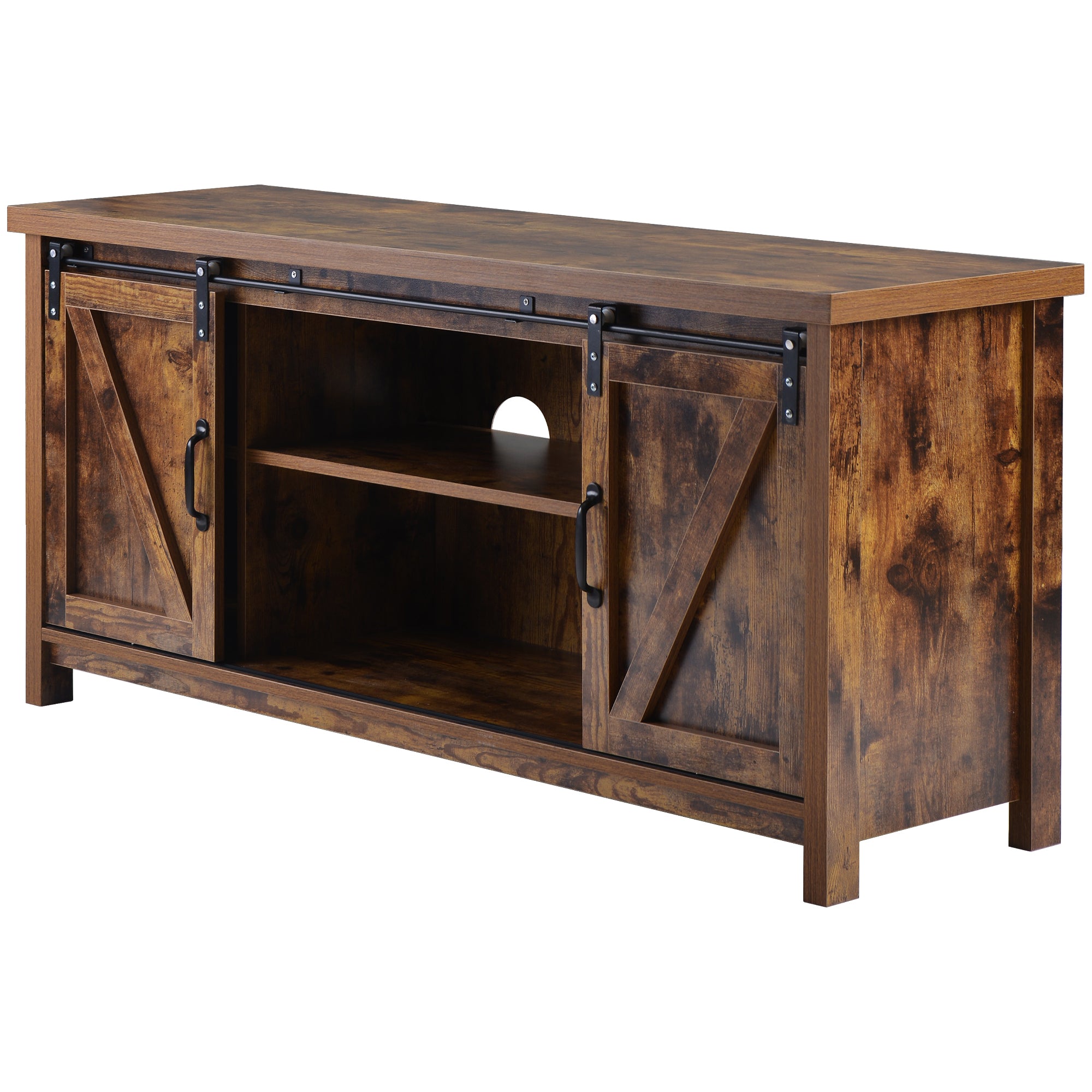 52 in.W TV Stand in Yellow with Removable Door and Shelf