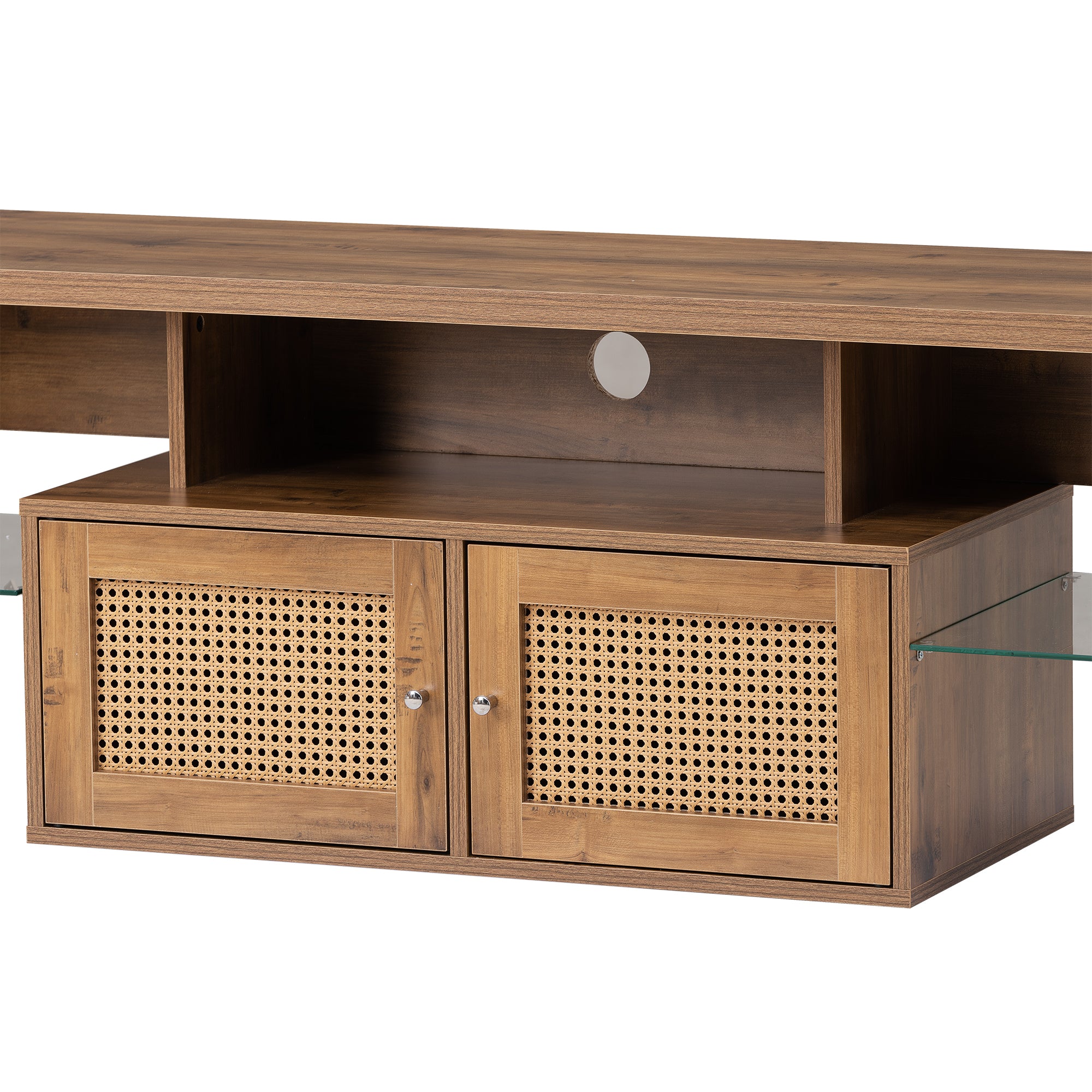 52 in.W TV Stand in Yellow with Removable Door and Shelf
