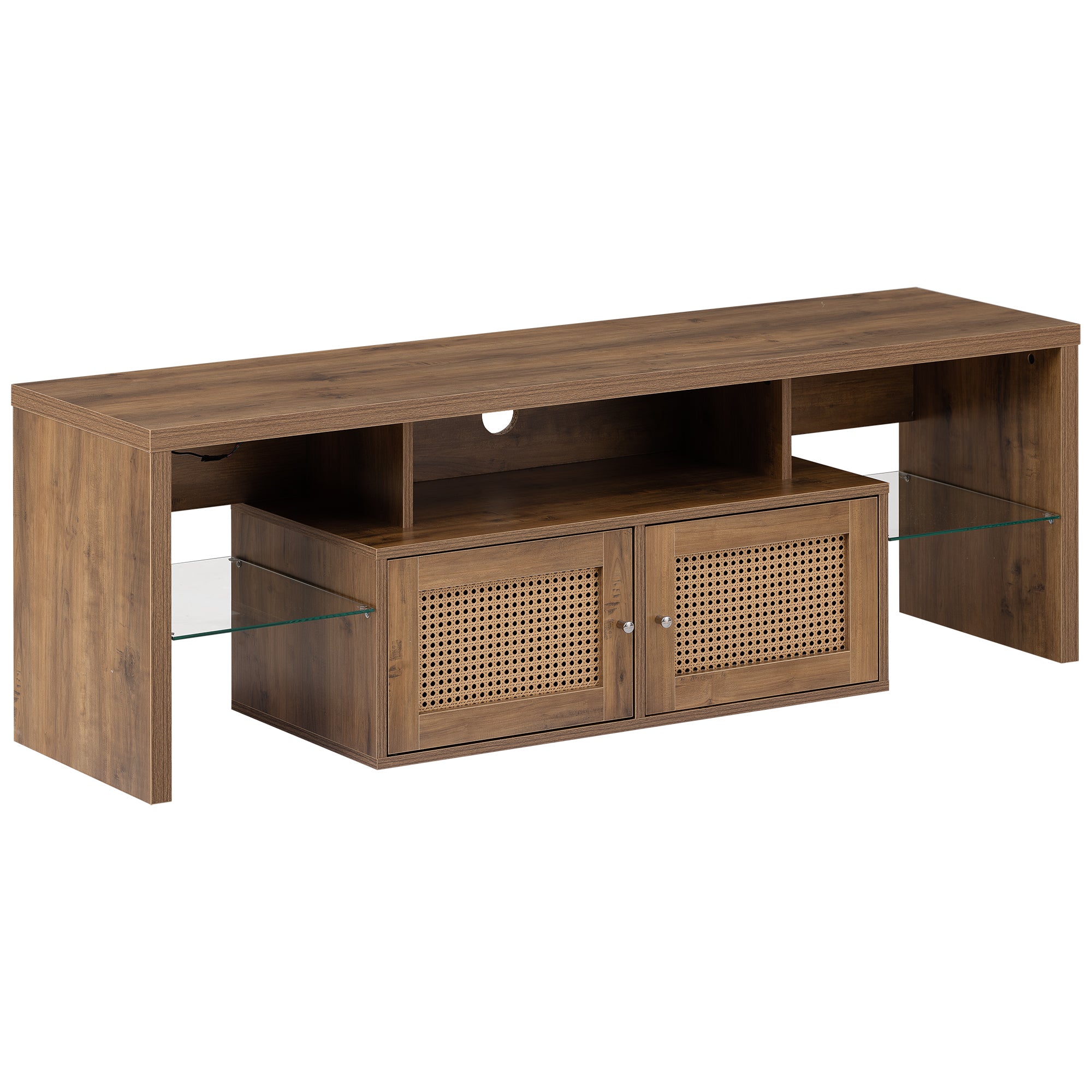 52 in.W TV Stand in Yellow with Removable Door and Shelf