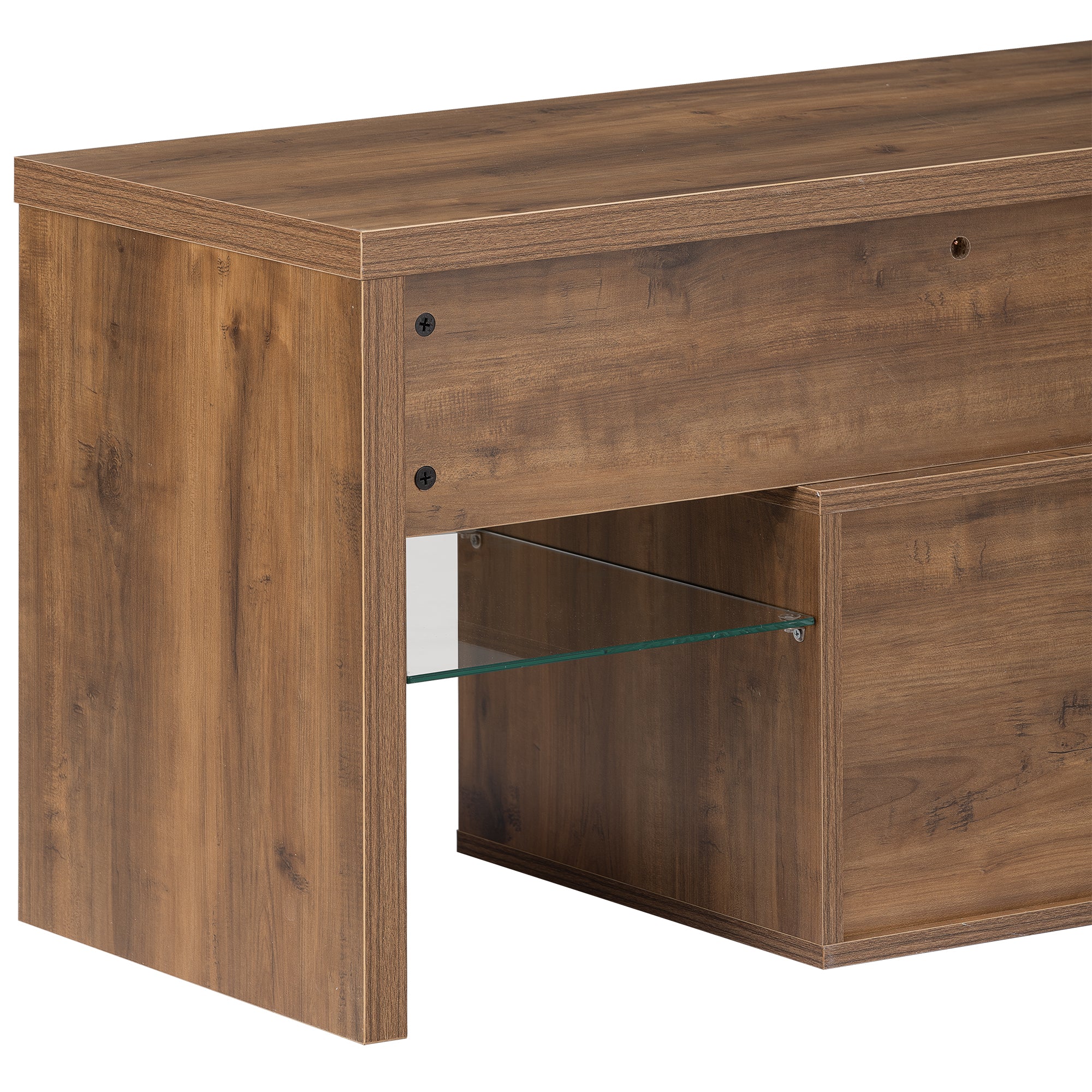 52 in.W TV Stand in Yellow with Removable Door and Shelf