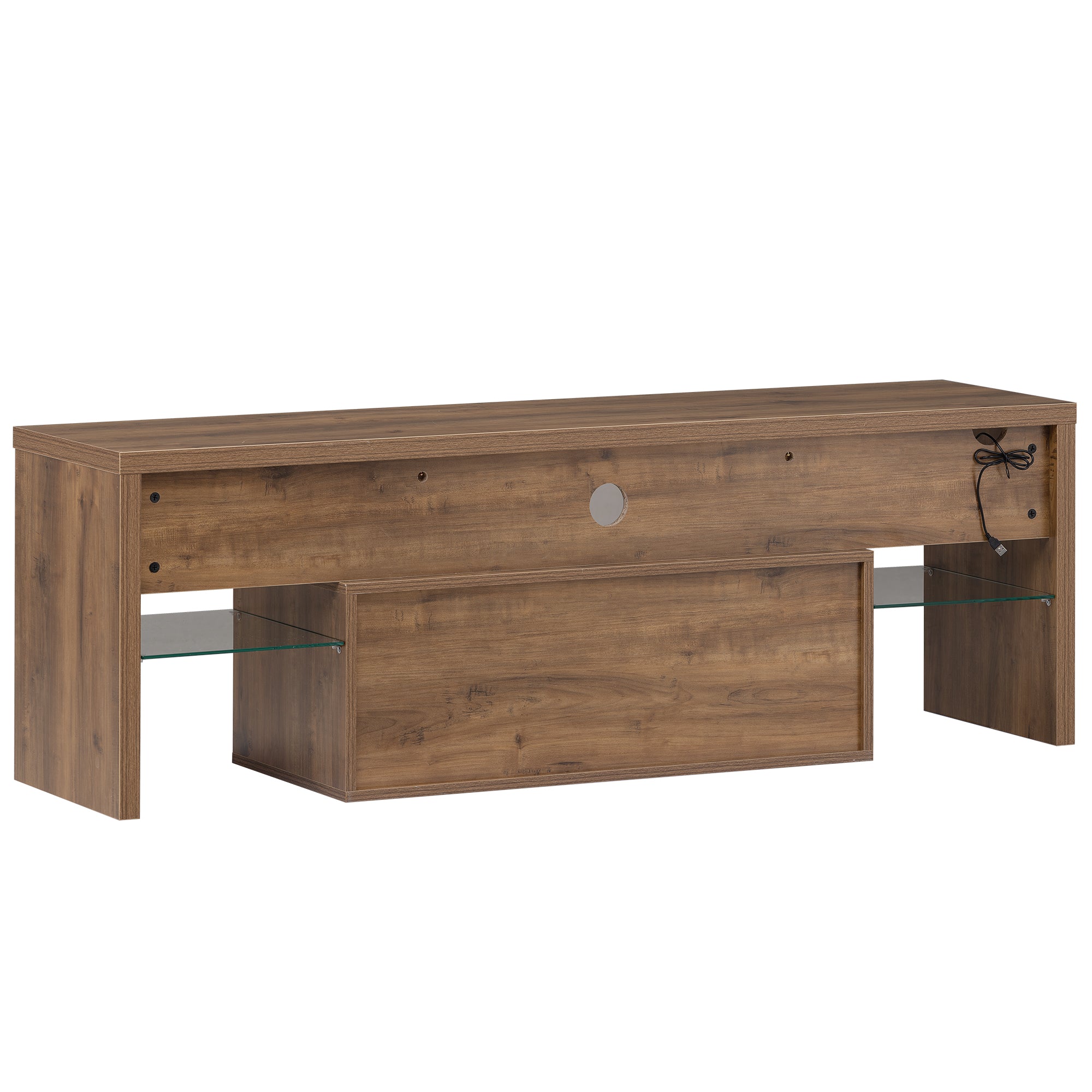 52 in.W TV Stand in Yellow with Removable Door and Shelf