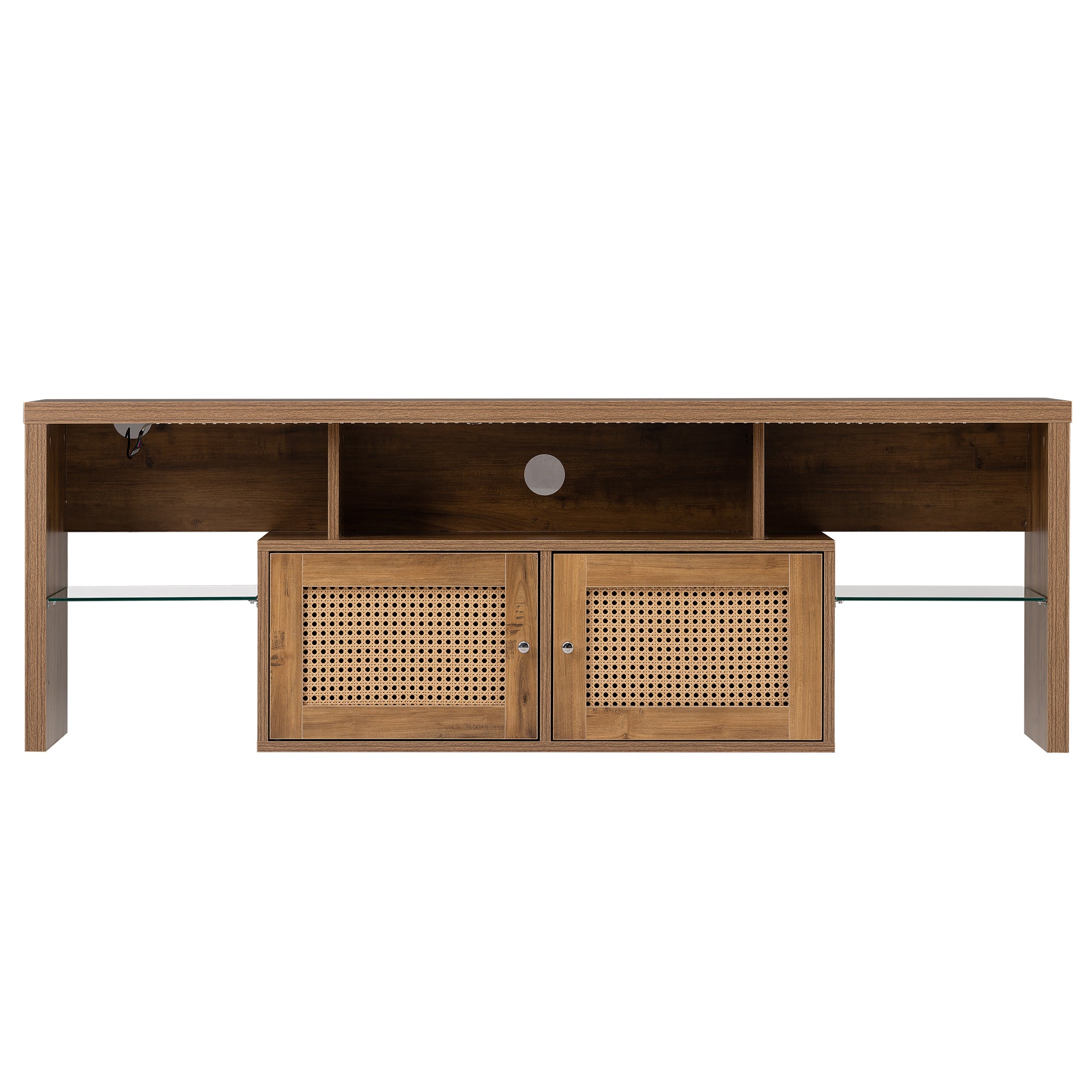 52 in.W TV Stand in Yellow with Removable Door and Shelf