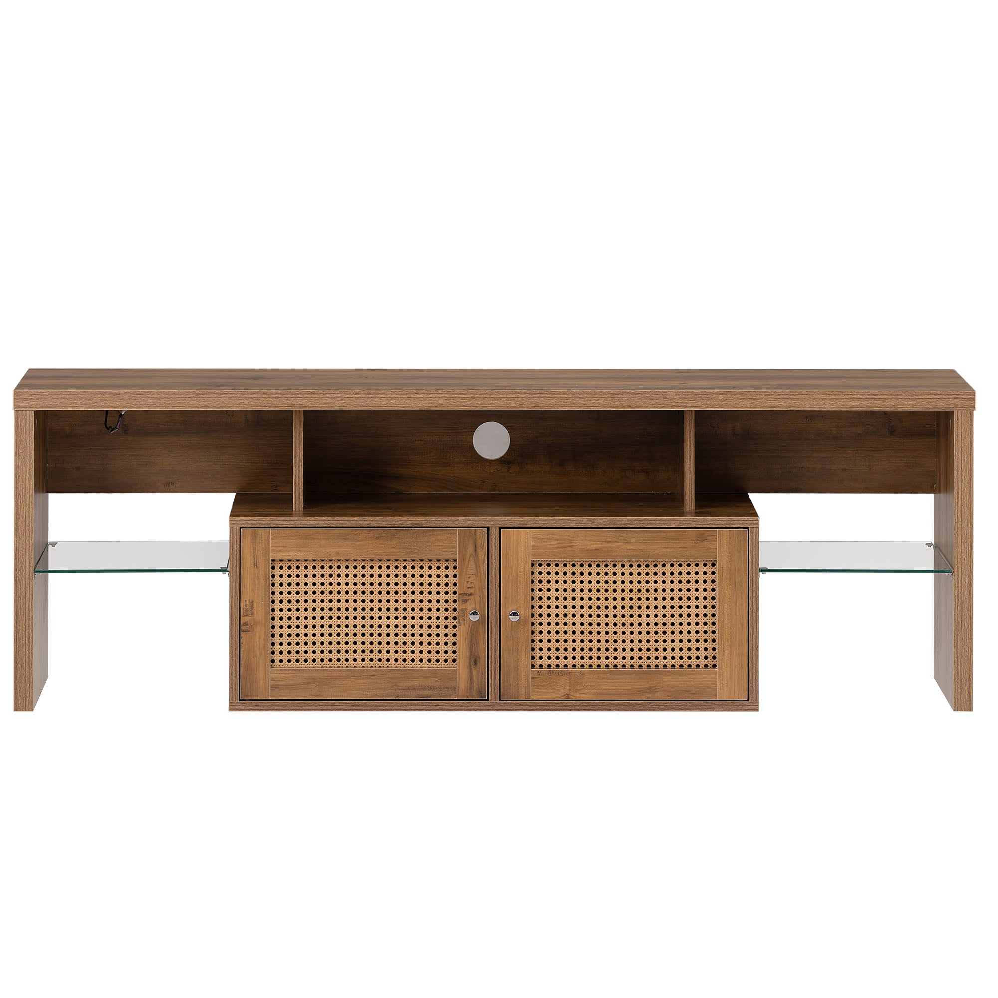 52 in.W TV Stand in Yellow with Removable Door and Shelf