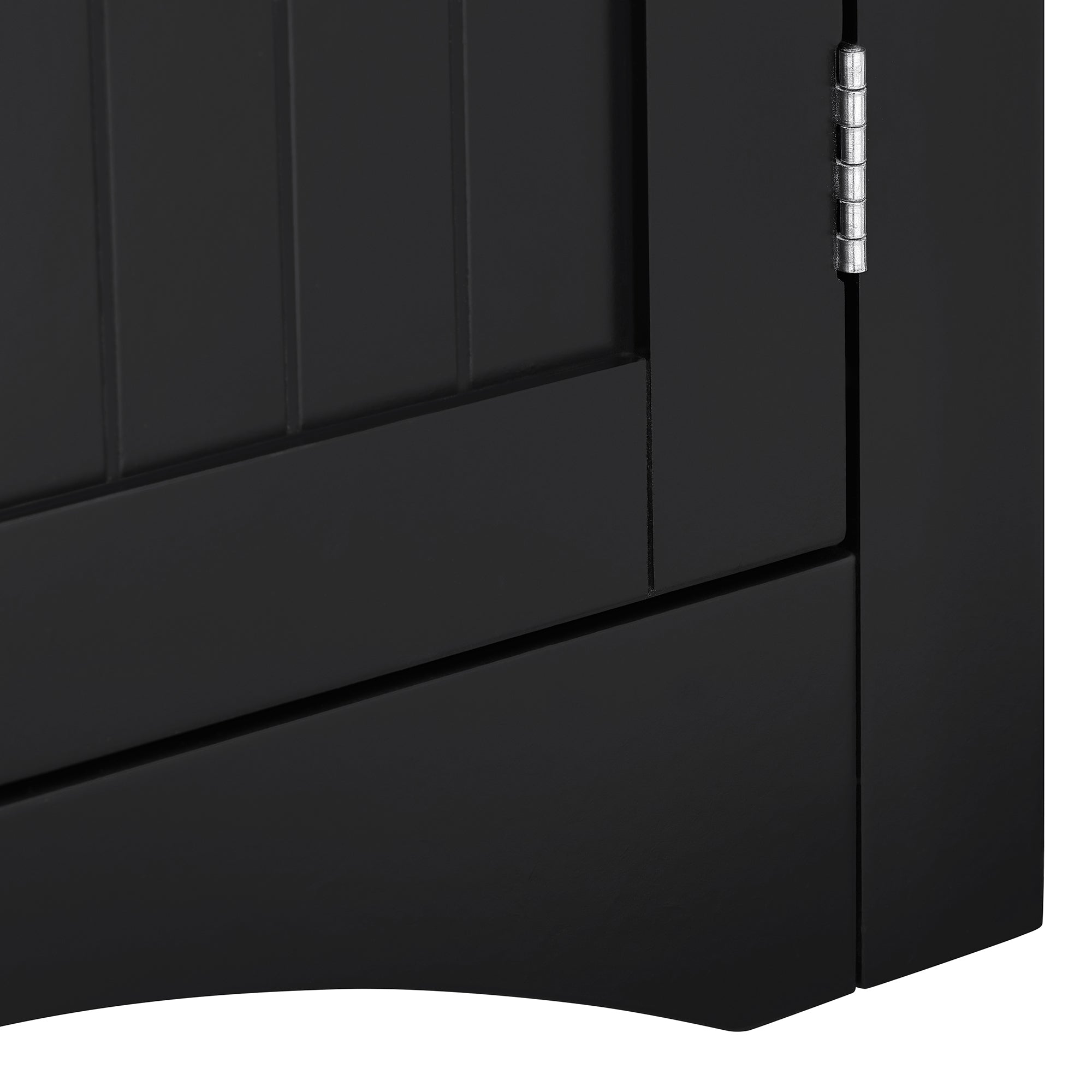 32 Inch MDF 2-door Bathroom Corner Cabinet with Shelves