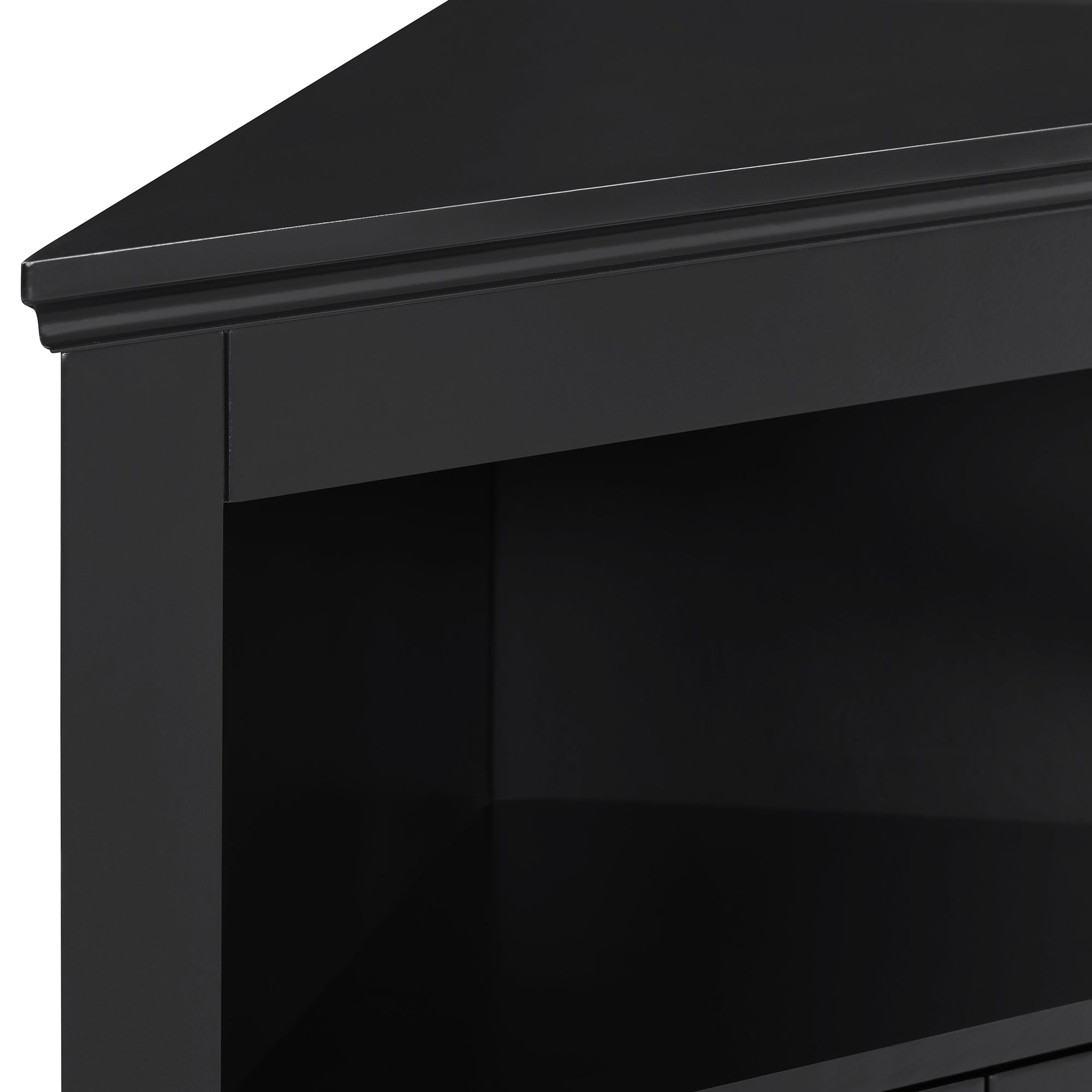 32 Inch MDF 2-door Bathroom Corner Cabinet with Shelves